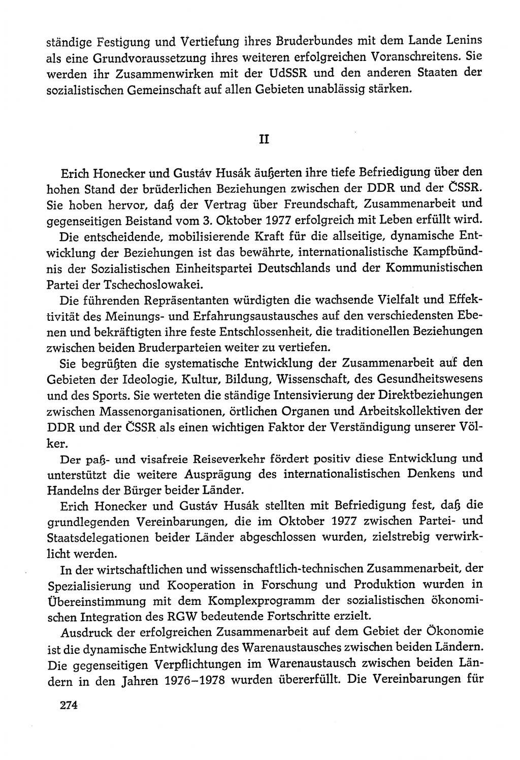 Dokumente der Sozialistischen Einheitspartei Deutschlands (SED) [Deutsche Demokratische Republik (DDR)] 1978-1979, Seite 274 (Dok. SED DDR 1978-1979, S. 274)