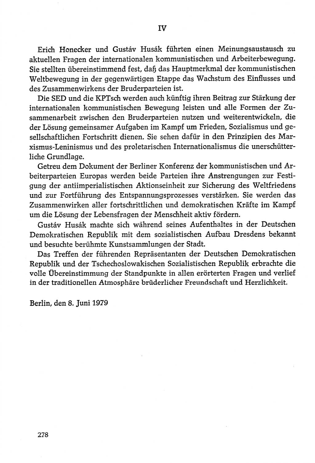 Dokumente der Sozialistischen Einheitspartei Deutschlands (SED) [Deutsche Demokratische Republik (DDR)] 1978-1979, Seite 278 (Dok. SED DDR 1978-1979, S. 278)