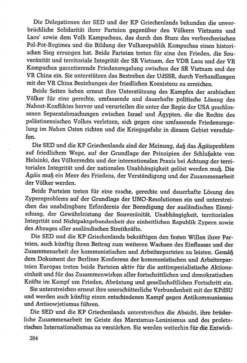 Dokumente der Sozialistischen Einheitspartei Deutschlands (SED) [Deutsche Demokratische Republik (DDR)] 1978-1979, Seite 284 (Dok. SED DDR 1978-1979, S. 284)