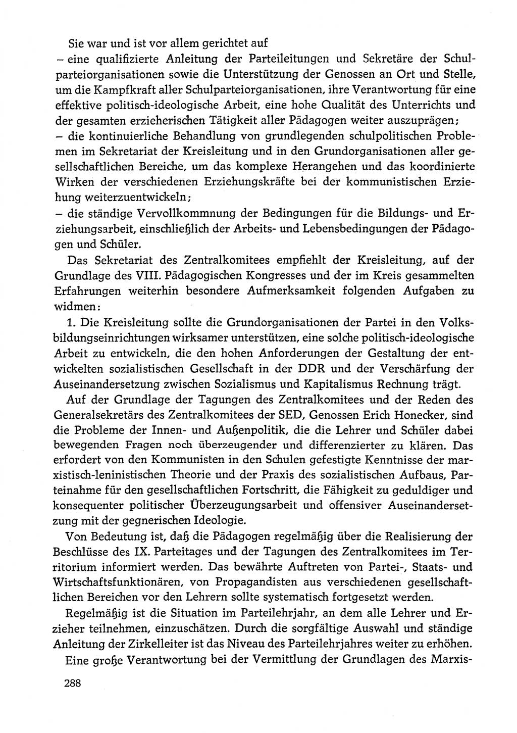 Dokumente der Sozialistischen Einheitspartei Deutschlands (SED) [Deutsche Demokratische Republik (DDR)] 1978-1979, Seite 288 (Dok. SED DDR 1978-1979, S. 288)