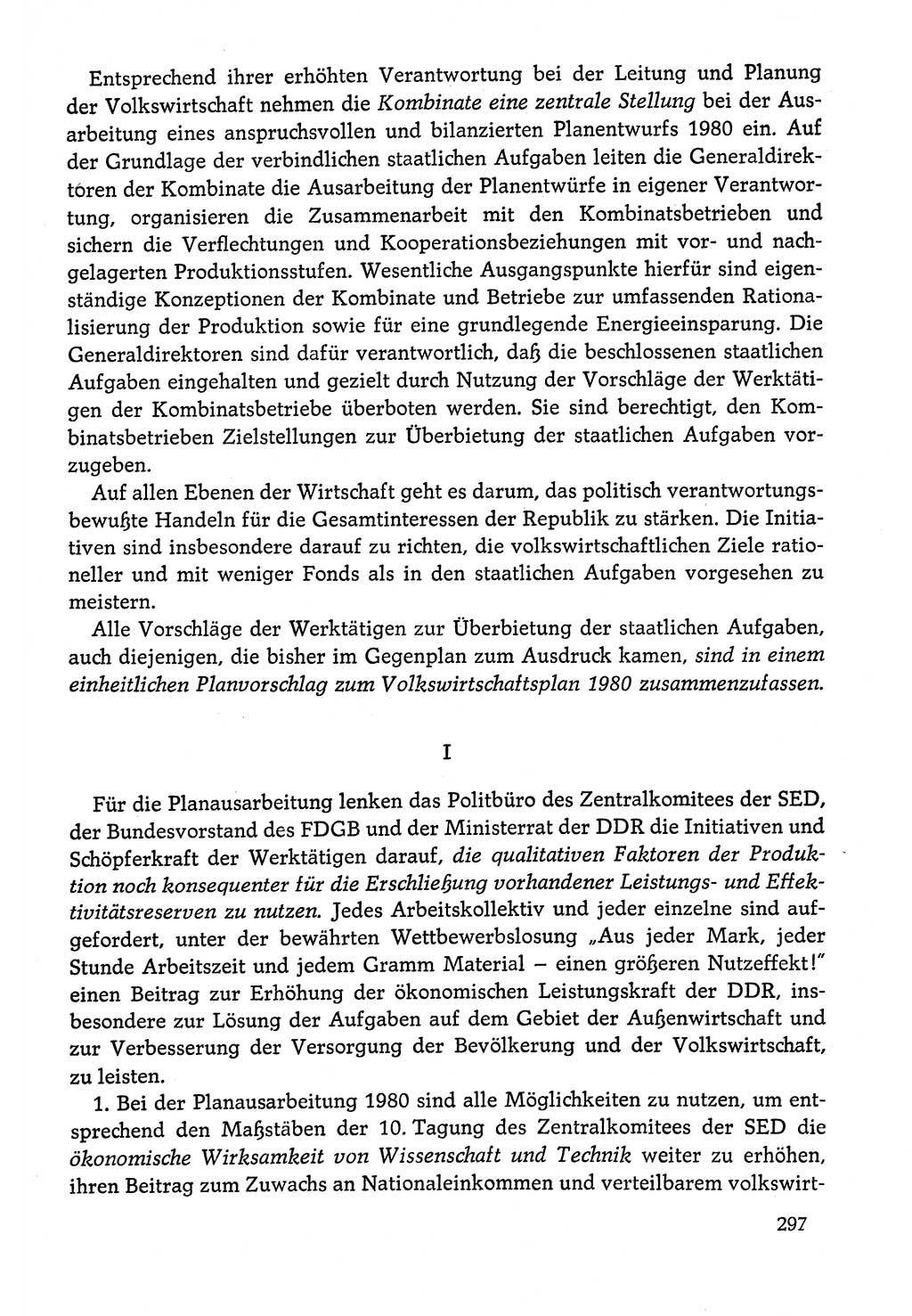 Dokumente der Sozialistischen Einheitspartei Deutschlands (SED) [Deutsche Demokratische Republik (DDR)] 1978-1979, Seite 297 (Dok. SED DDR 1978-1979, S. 297)