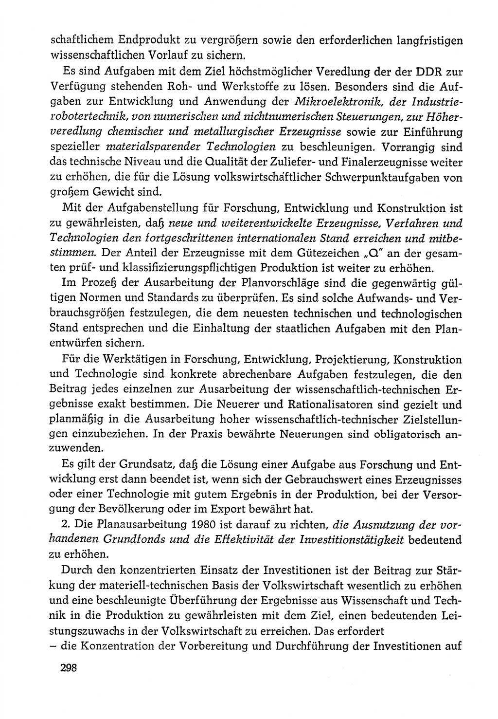 Dokumente der Sozialistischen Einheitspartei Deutschlands (SED) [Deutsche Demokratische Republik (DDR)] 1978-1979, Seite 298 (Dok. SED DDR 1978-1979, S. 298)