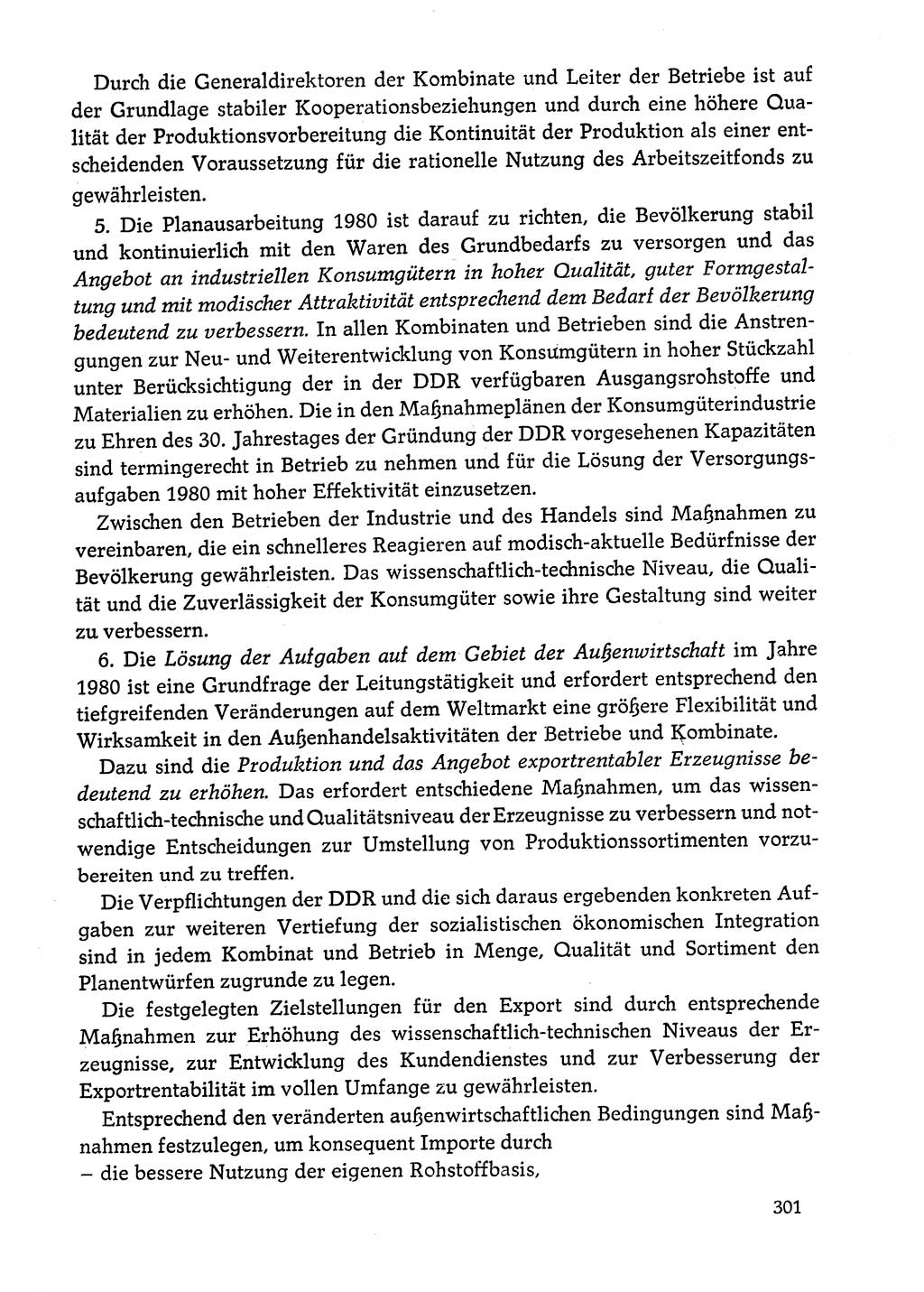 Dokumente der Sozialistischen Einheitspartei Deutschlands (SED) [Deutsche Demokratische Republik (DDR)] 1978-1979, Seite 301 (Dok. SED DDR 1978-1979, S. 301)