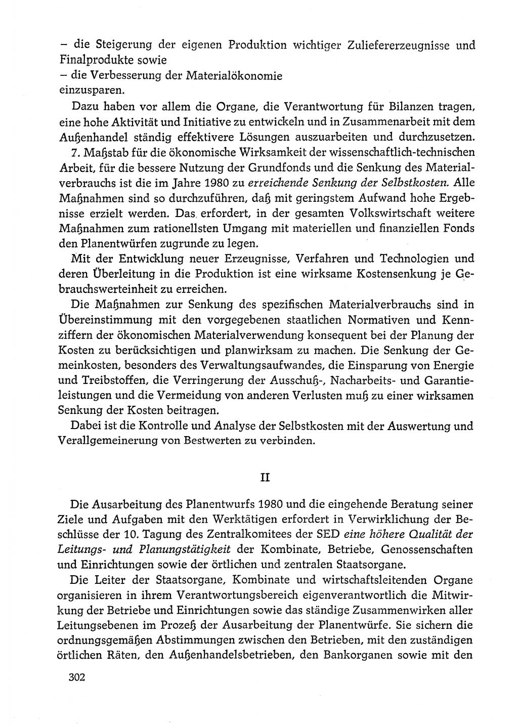 Dokumente der Sozialistischen Einheitspartei Deutschlands (SED) [Deutsche Demokratische Republik (DDR)] 1978-1979, Seite 302 (Dok. SED DDR 1978-1979, S. 302)