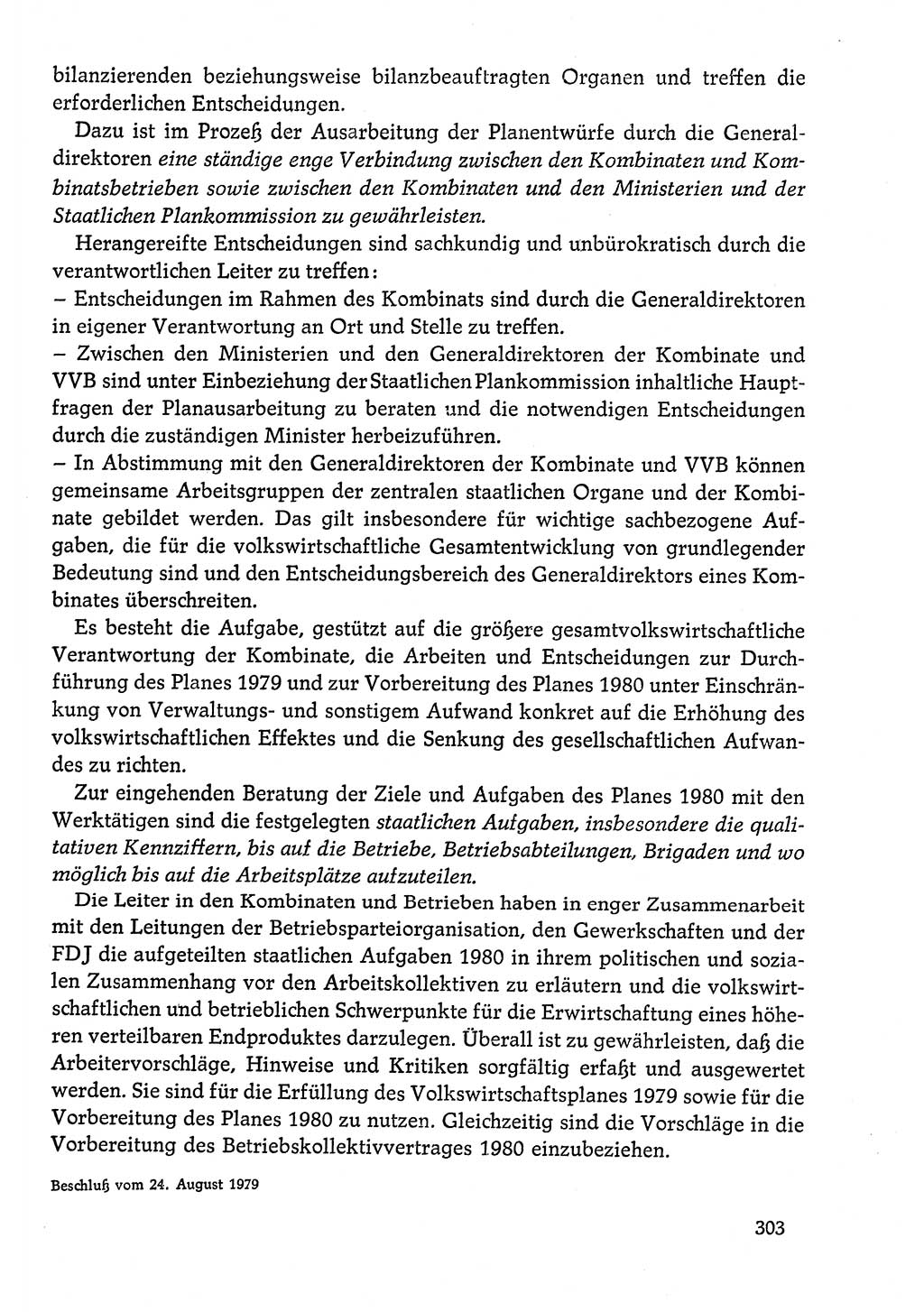 Dokumente der Sozialistischen Einheitspartei Deutschlands (SED) [Deutsche Demokratische Republik (DDR)] 1978-1979, Seite 303 (Dok. SED DDR 1978-1979, S. 303)