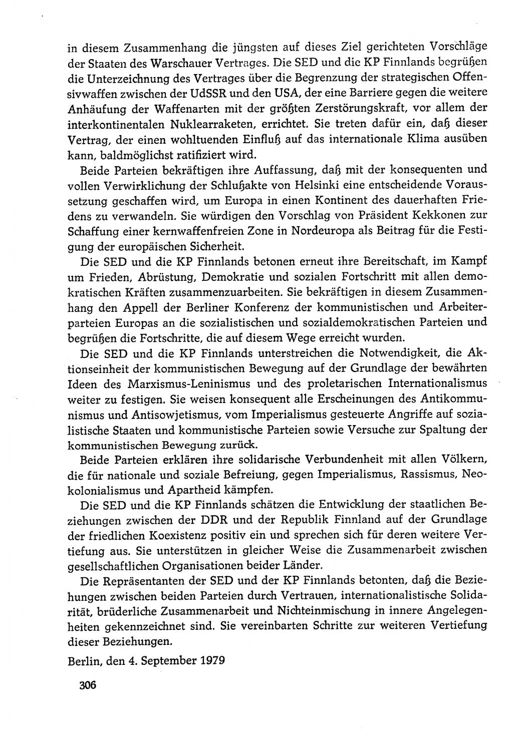 Dokumente der Sozialistischen Einheitspartei Deutschlands (SED) [Deutsche Demokratische Republik (DDR)] 1978-1979, Seite 306 (Dok. SED DDR 1978-1979, S. 306)