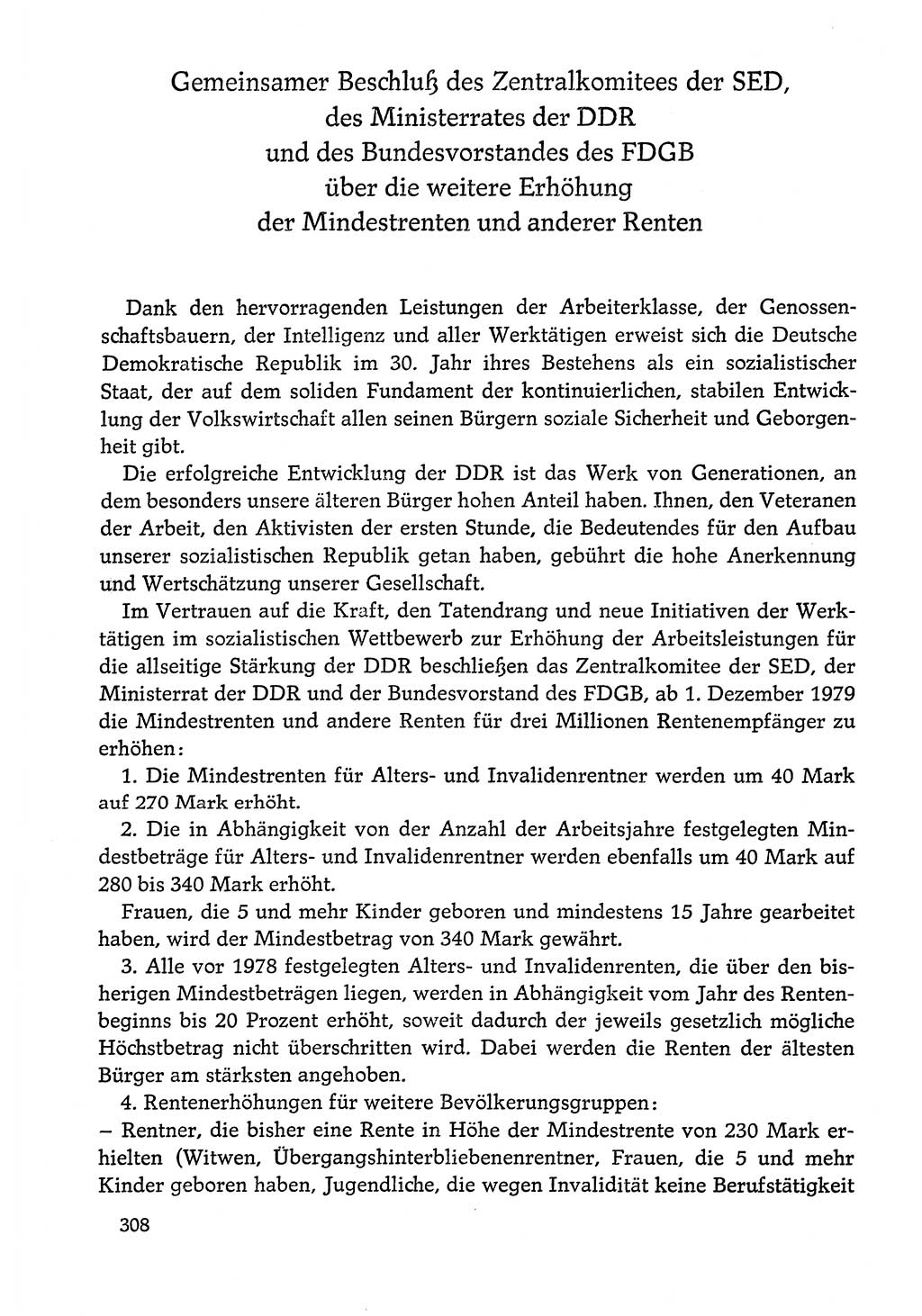 Dokumente der Sozialistischen Einheitspartei Deutschlands (SED) [Deutsche Demokratische Republik (DDR)] 1978-1979, Seite 308 (Dok. SED DDR 1978-1979, S. 308)