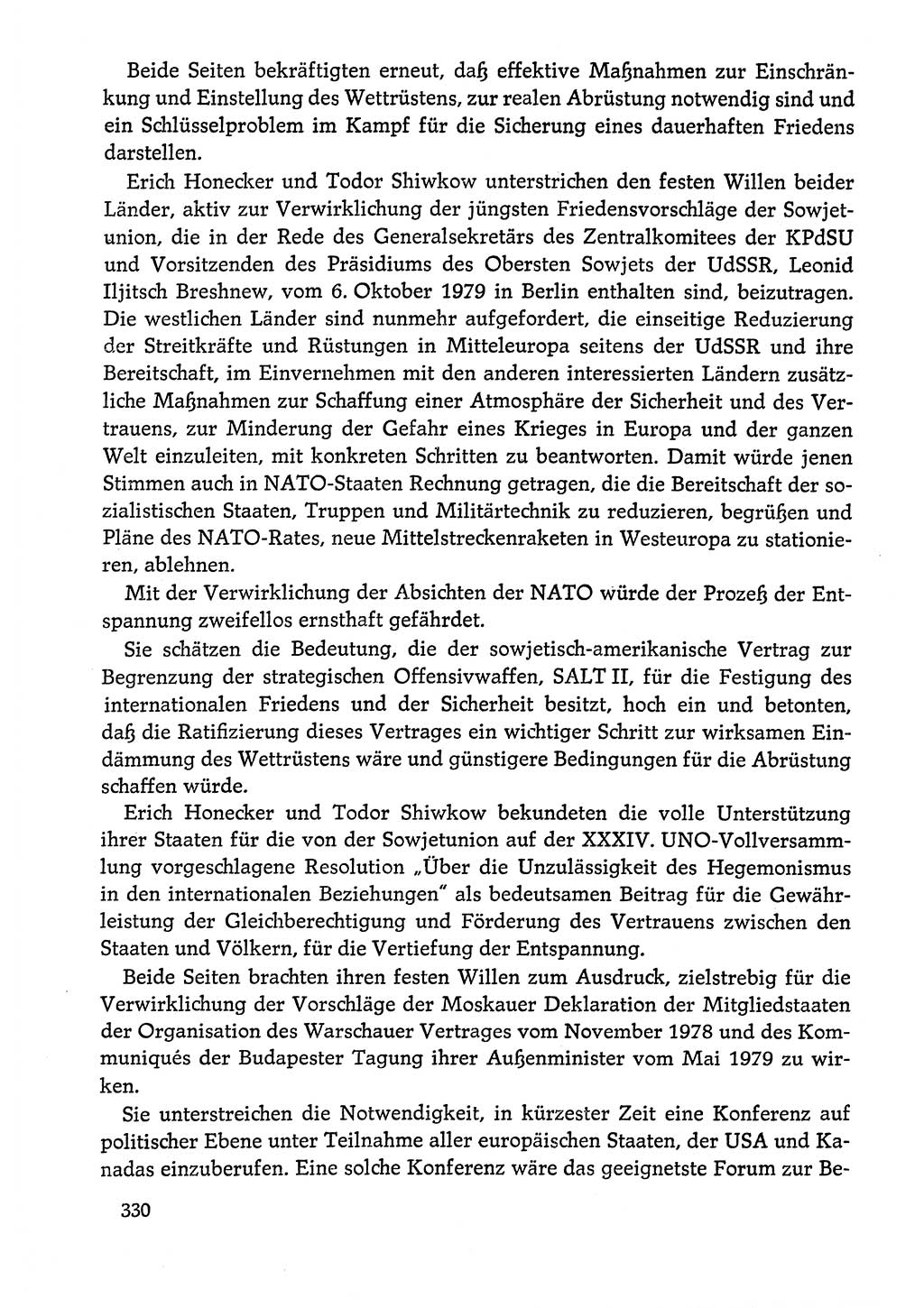 Dokumente der Sozialistischen Einheitspartei Deutschlands (SED) [Deutsche Demokratische Republik (DDR)] 1978-1979, Seite 330 (Dok. SED DDR 1978-1979, S. 330)