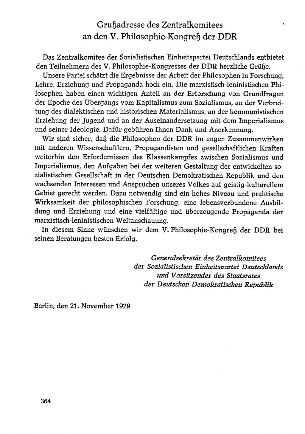 Dokumente der Sozialistischen Einheitspartei Deutschlands (SED) [Deutsche Demokratische Republik (DDR)] 1978-1979, Seite 364 (Dok. SED DDR 1978-1979, S. 364)