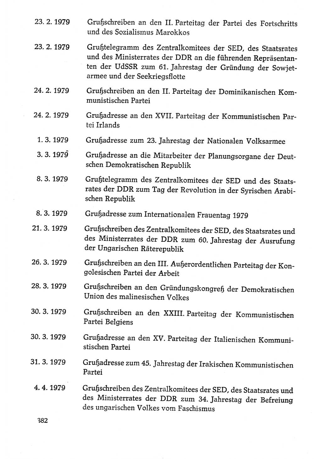 Dokumente der Sozialistischen Einheitspartei Deutschlands (SED) [Deutsche Demokratische Republik (DDR)] 1978-1979, Seite 382 (Dok. SED DDR 1978-1979, S. 382)