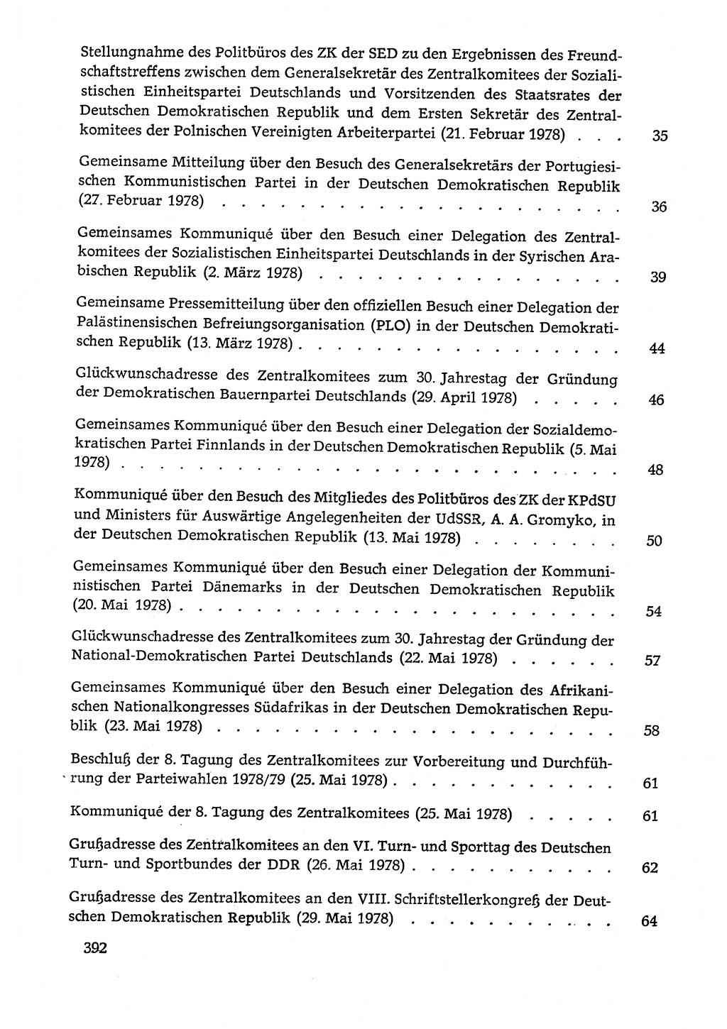 Dokumente der Sozialistischen Einheitspartei Deutschlands (SED) [Deutsche Demokratische Republik (DDR)] 1978-1979, Seite 392 (Dok. SED DDR 1978-1979, S. 392)