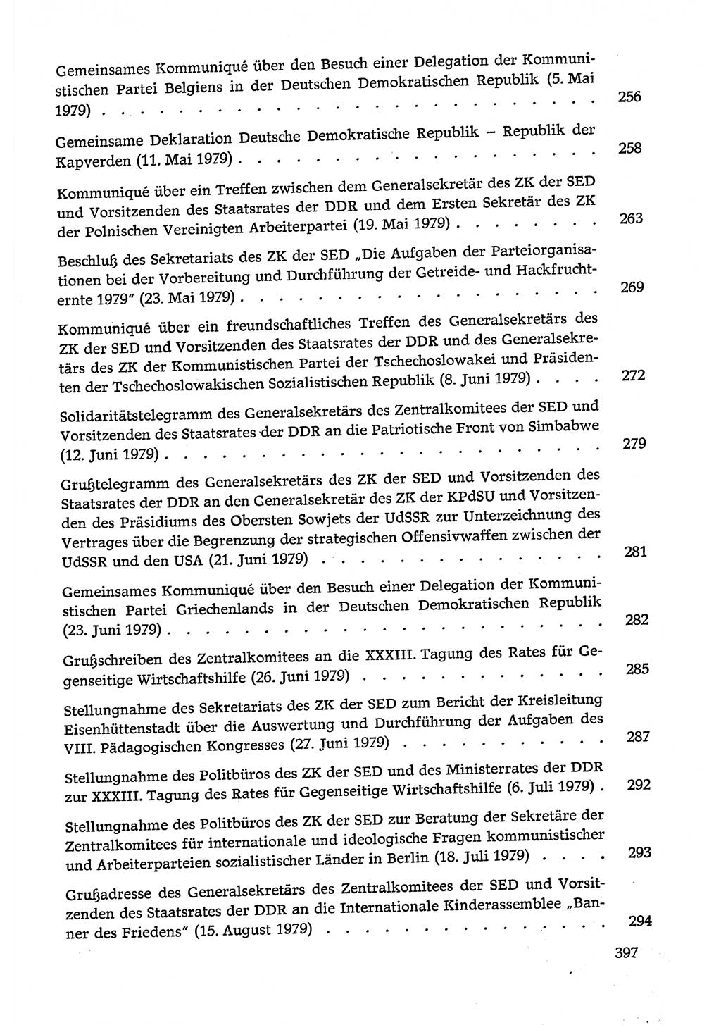 Dokumente der Sozialistischen Einheitspartei Deutschlands (SED) [Deutsche Demokratische Republik (DDR)] 1978-1979, Seite 397 (Dok. SED DDR 1978-1979, S. 397)