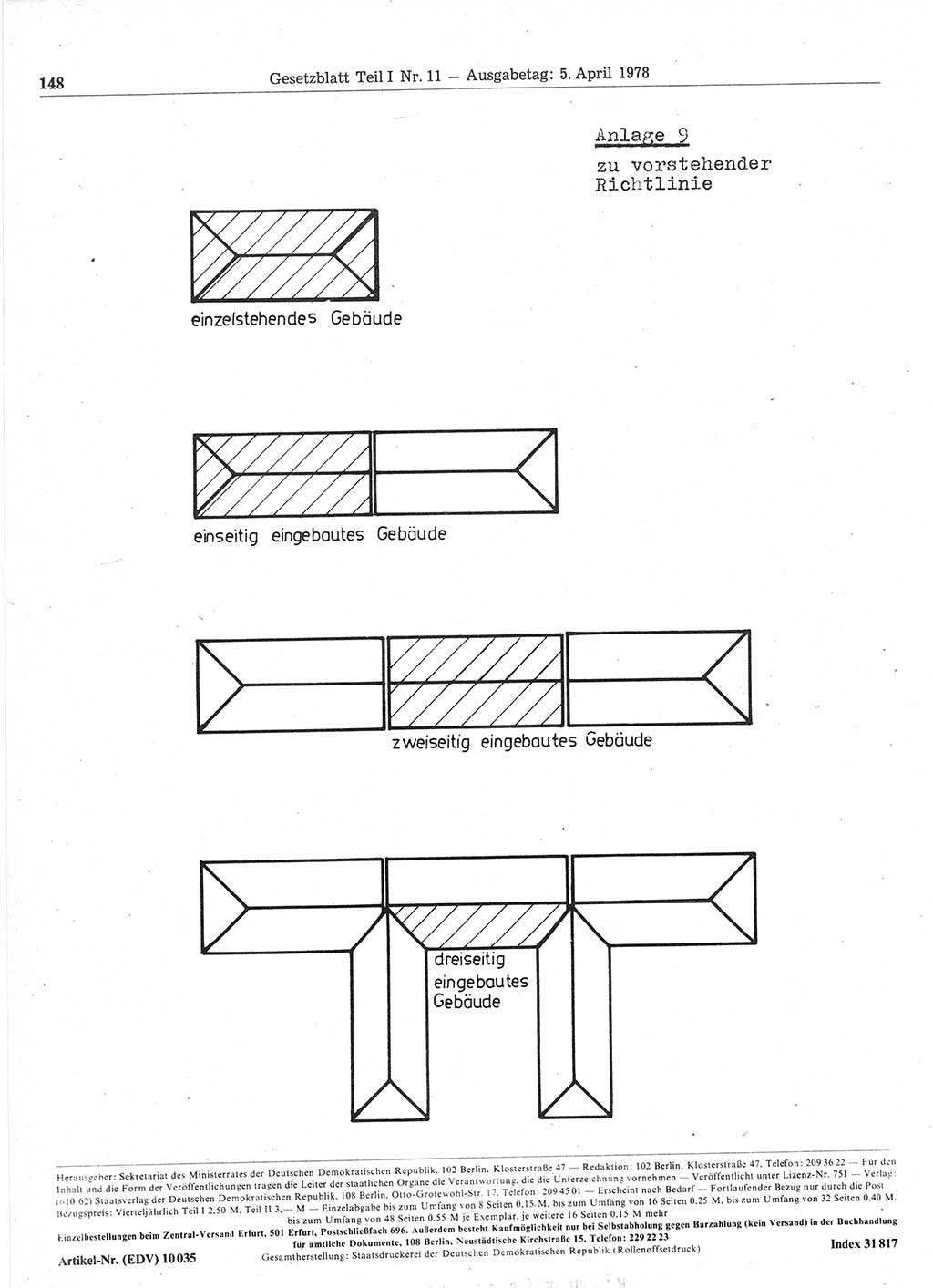 Gesetzblatt (GBl.) der Deutschen Demokratischen Republik (DDR) Teil Ⅰ 1978, Seite 148 (GBl. DDR Ⅰ 1978, S. 148)