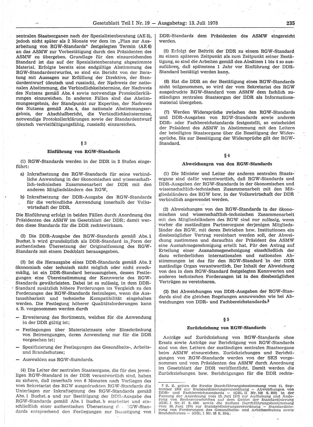 Gesetzblatt (GBl.) der Deutschen Demokratischen Republik (DDR) Teil Ⅰ 1978, Seite 235 (GBl. DDR Ⅰ 1978, S. 235)