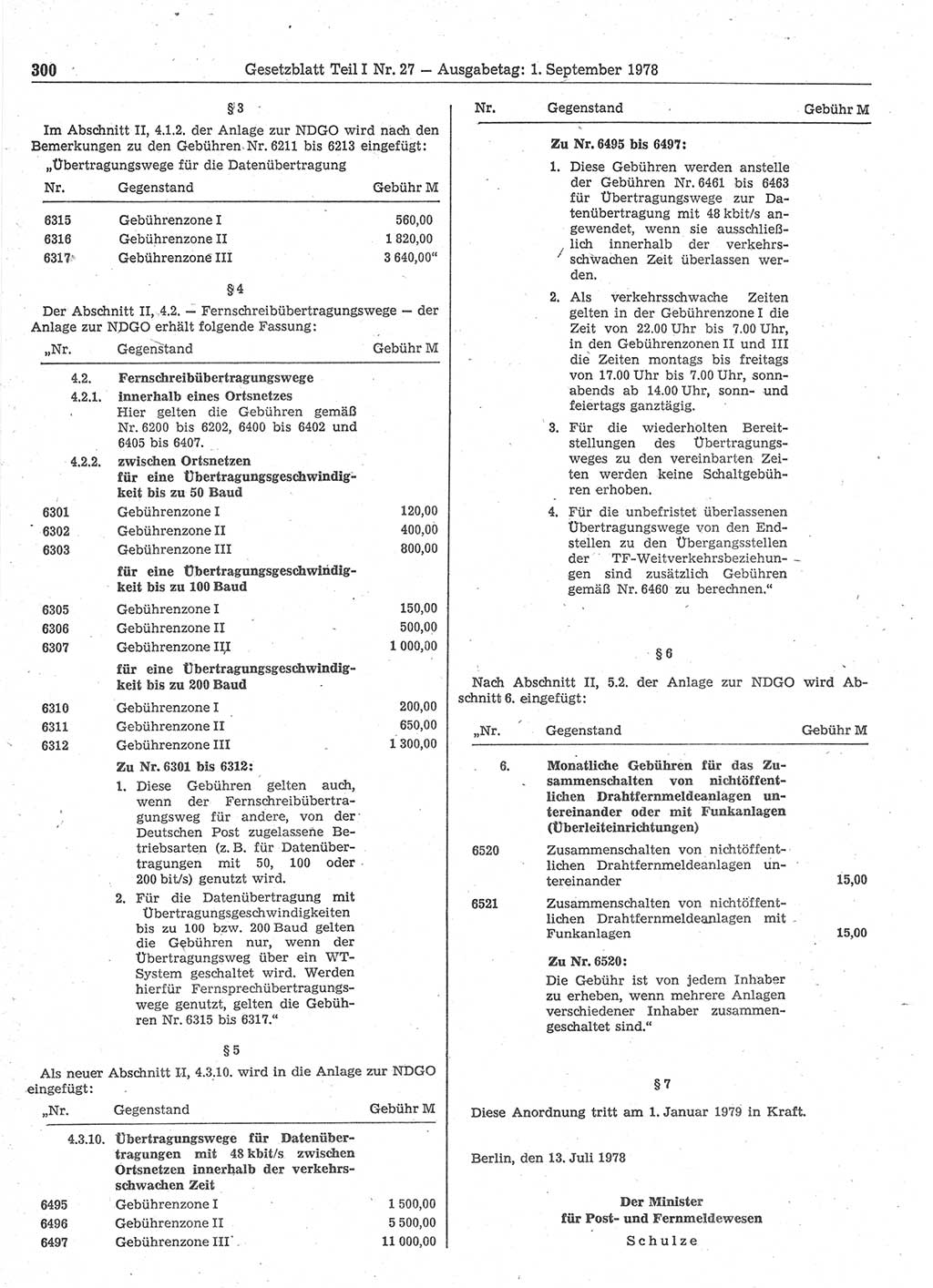 Gesetzblatt (GBl.) der Deutschen Demokratischen Republik (DDR) Teil Ⅰ 1978, Seite 300 (GBl. DDR Ⅰ 1978, S. 300)