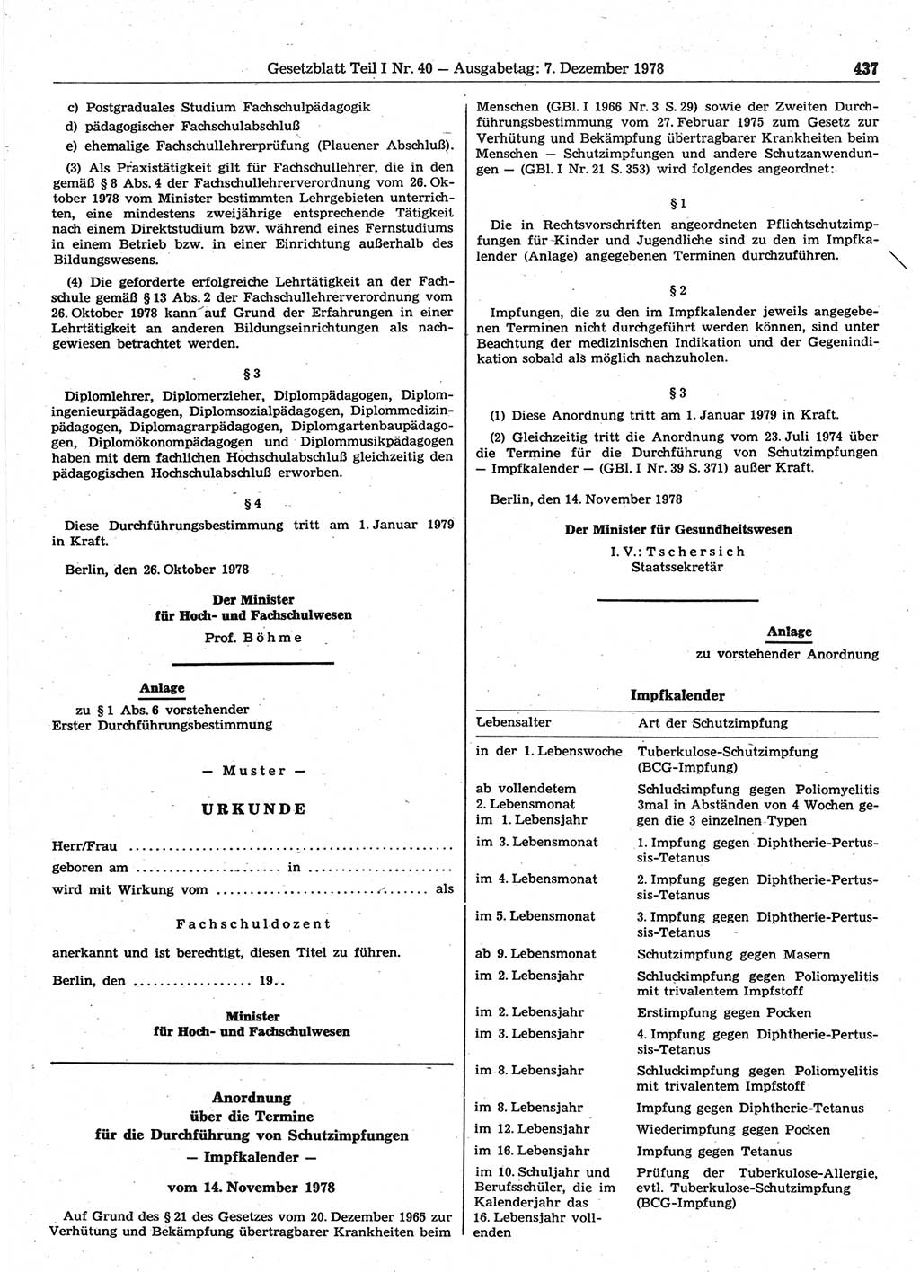 Gesetzblatt (GBl.) der Deutschen Demokratischen Republik (DDR) Teil Ⅰ 1978, Seite 437 (GBl. DDR Ⅰ 1978, S. 437)