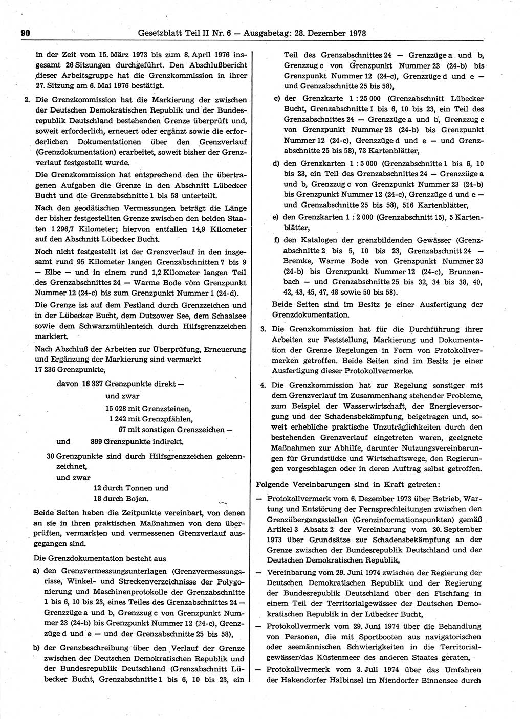 Gesetzblatt (GBl.) der Deutschen Demokratischen Republik (DDR) Teil ⅠⅠ 1978, Seite 90 (GBl. DDR ⅠⅠ 1978, S. 90)
