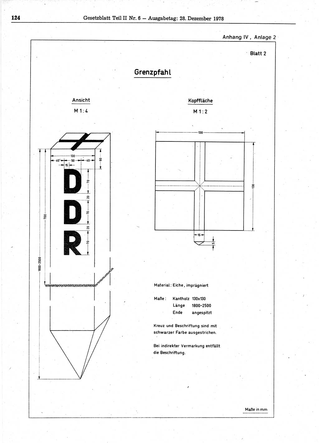 Gesetzblatt (GBl.) der Deutschen Demokratischen Republik (DDR) Teil ⅠⅠ 1978, Seite 124 (GBl. DDR ⅠⅠ 1978, S. 124)