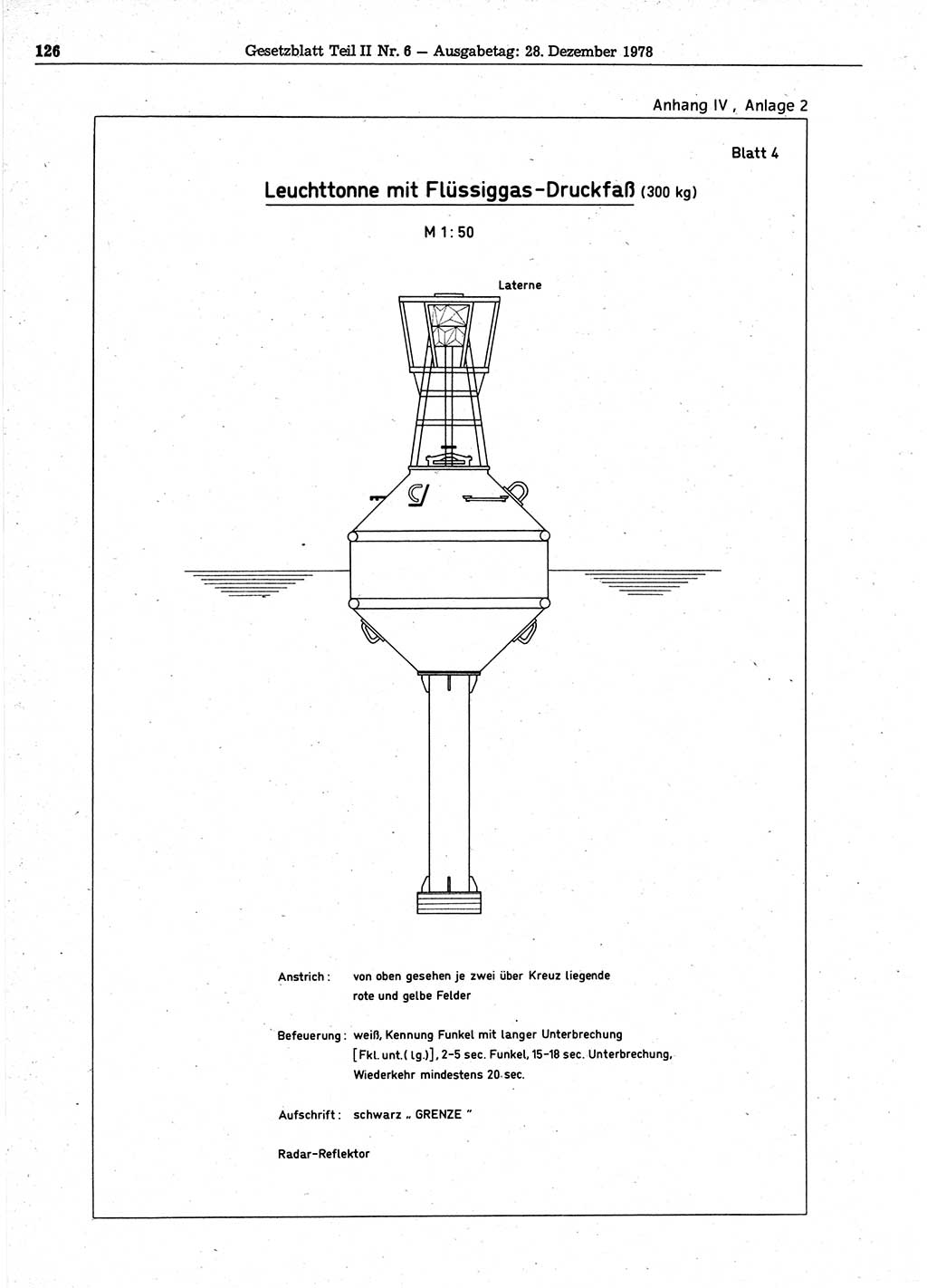 Gesetzblatt (GBl.) der Deutschen Demokratischen Republik (DDR) Teil ⅠⅠ 1978, Seite 126 (GBl. DDR ⅠⅠ 1978, S. 126)