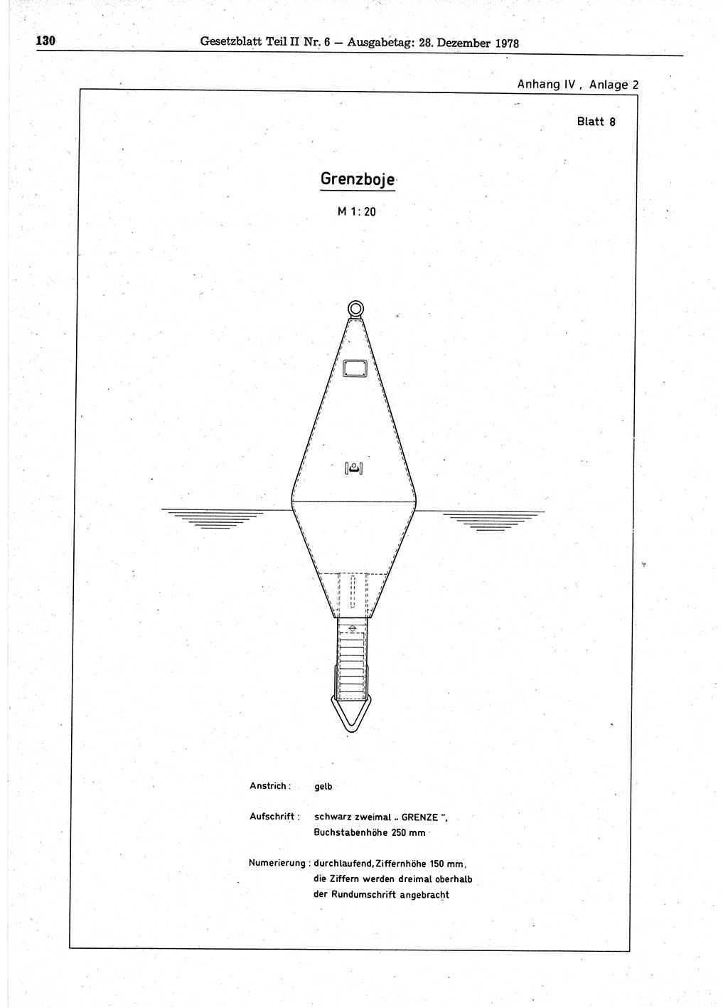 Gesetzblatt (GBl.) der Deutschen Demokratischen Republik (DDR) Teil ⅠⅠ 1978, Seite 130 (GBl. DDR ⅠⅠ 1978, S. 130)