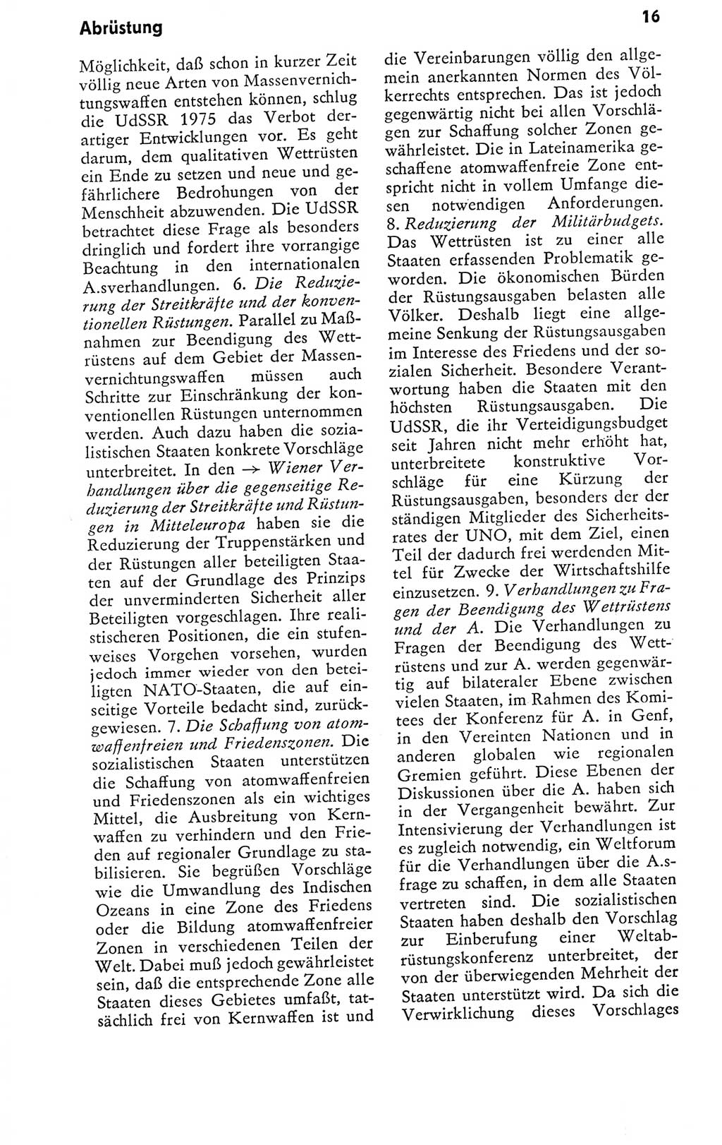 Kleines politisches Wörterbuch [Deutsche Demokratische Republik (DDR)] 1978, Seite 16 (Kl. pol. Wb. DDR 1978, S. 16)