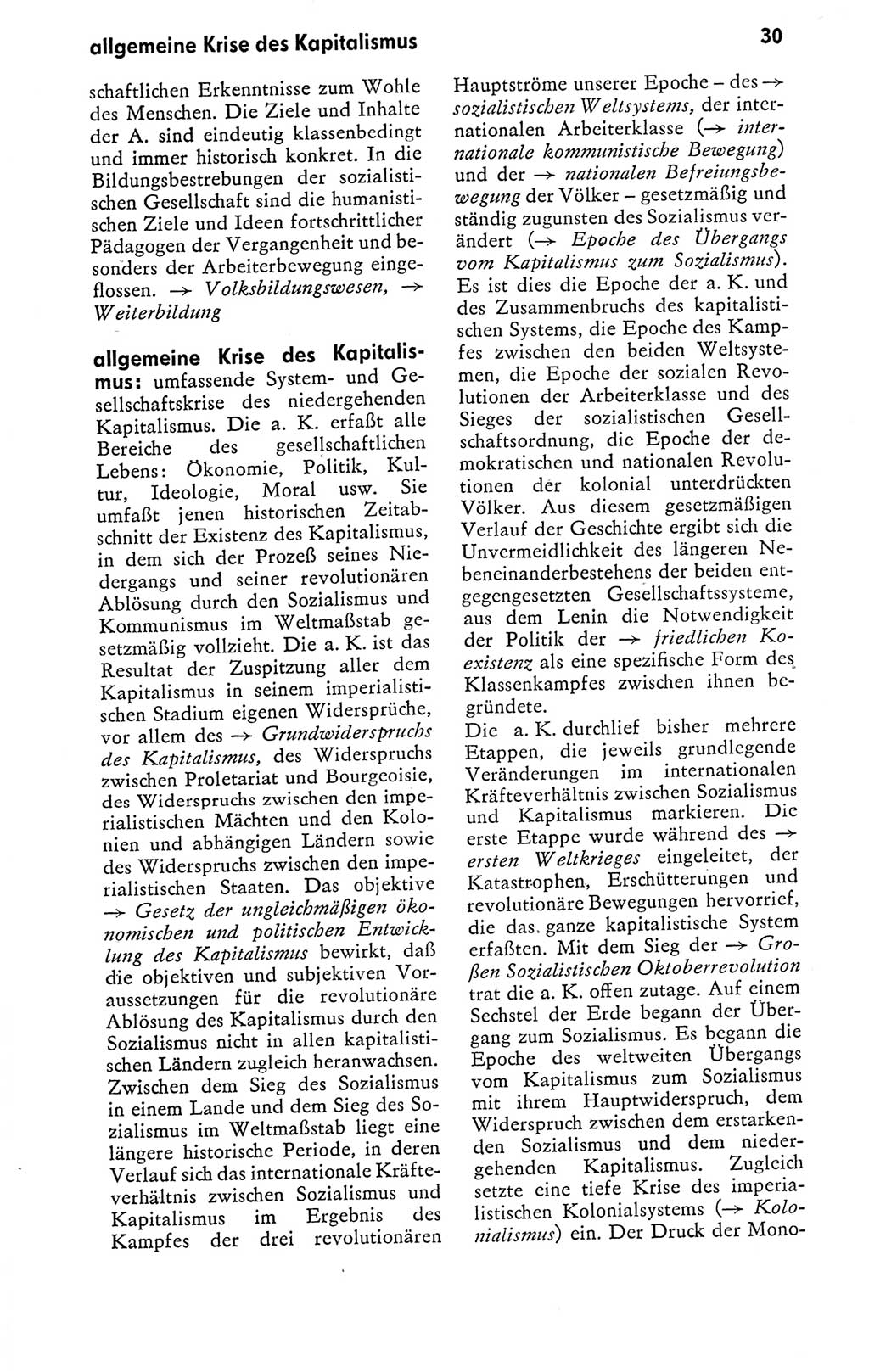 Kleines politisches Wörterbuch [Deutsche Demokratische Republik (DDR)] 1978, Seite 30 (Kl. pol. Wb. DDR 1978, S. 30)