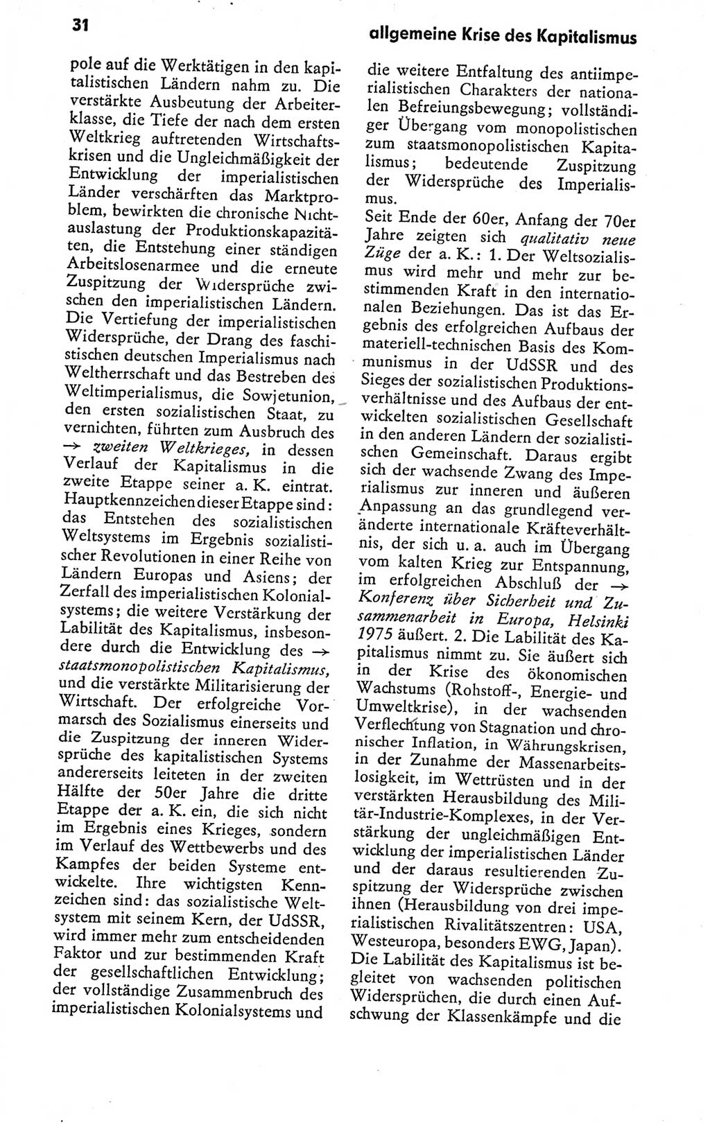 Kleines politisches Wörterbuch [Deutsche Demokratische Republik (DDR)] 1978, Seite 31 (Kl. pol. Wb. DDR 1978, S. 31)