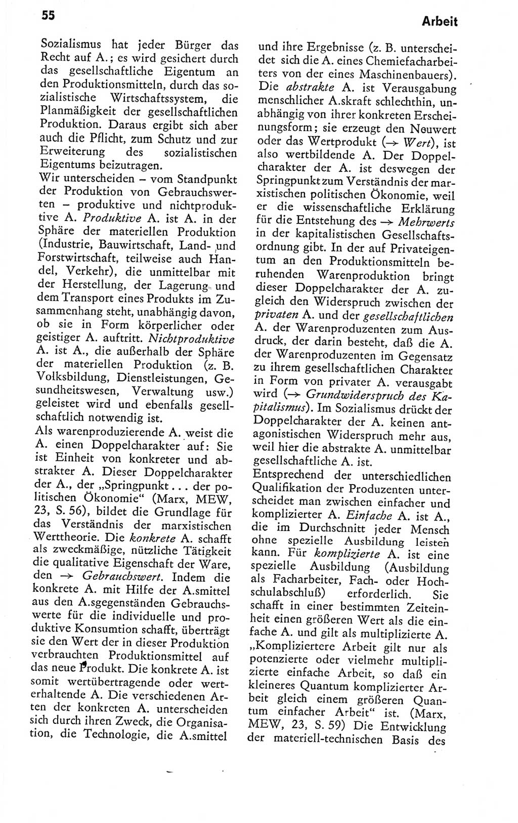 Kleines politisches Wörterbuch [Deutsche Demokratische Republik (DDR)] 1978, Seite 55 (Kl. pol. Wb. DDR 1978, S. 55)
