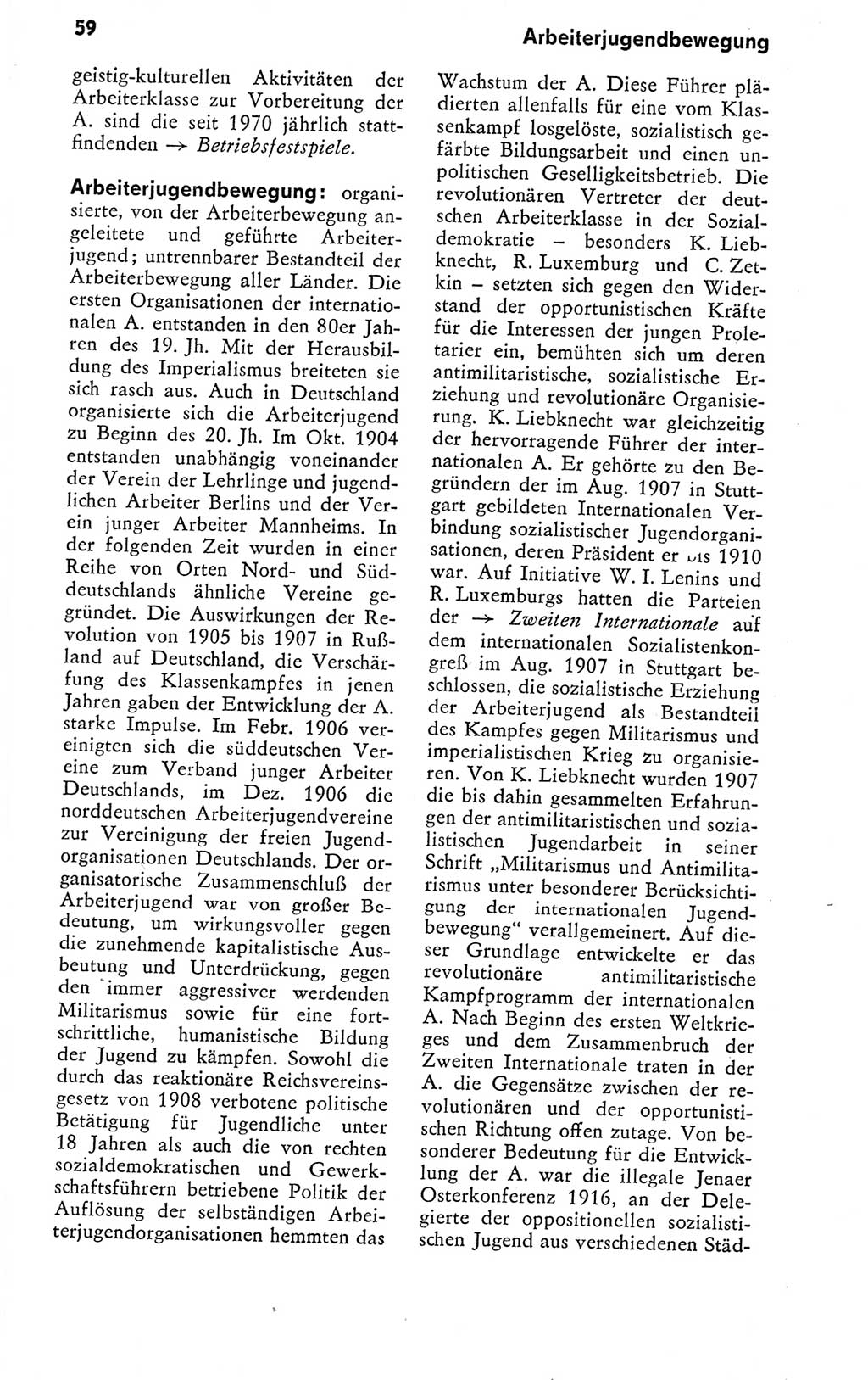 Kleines politisches Wörterbuch [Deutsche Demokratische Republik (DDR)] 1978, Seite 59 (Kl. pol. Wb. DDR 1978, S. 59)