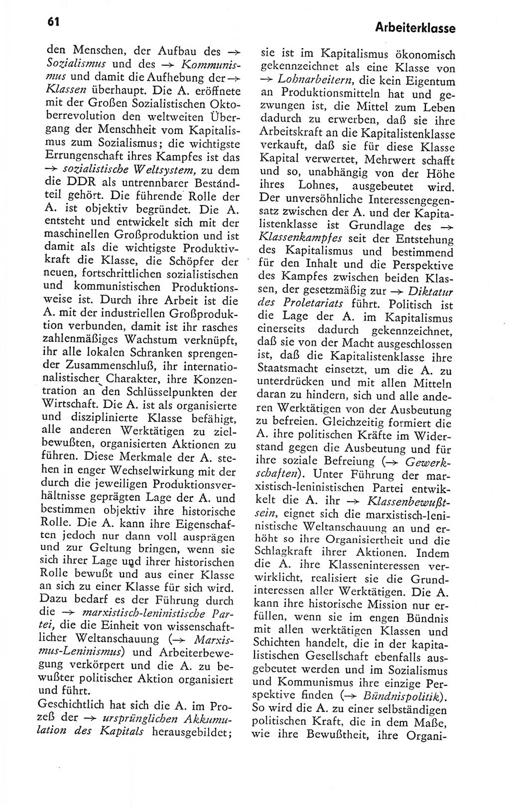 Kleines politisches Wörterbuch [Deutsche Demokratische Republik (DDR)] 1978, Seite 61 (Kl. pol. Wb. DDR 1978, S. 61)