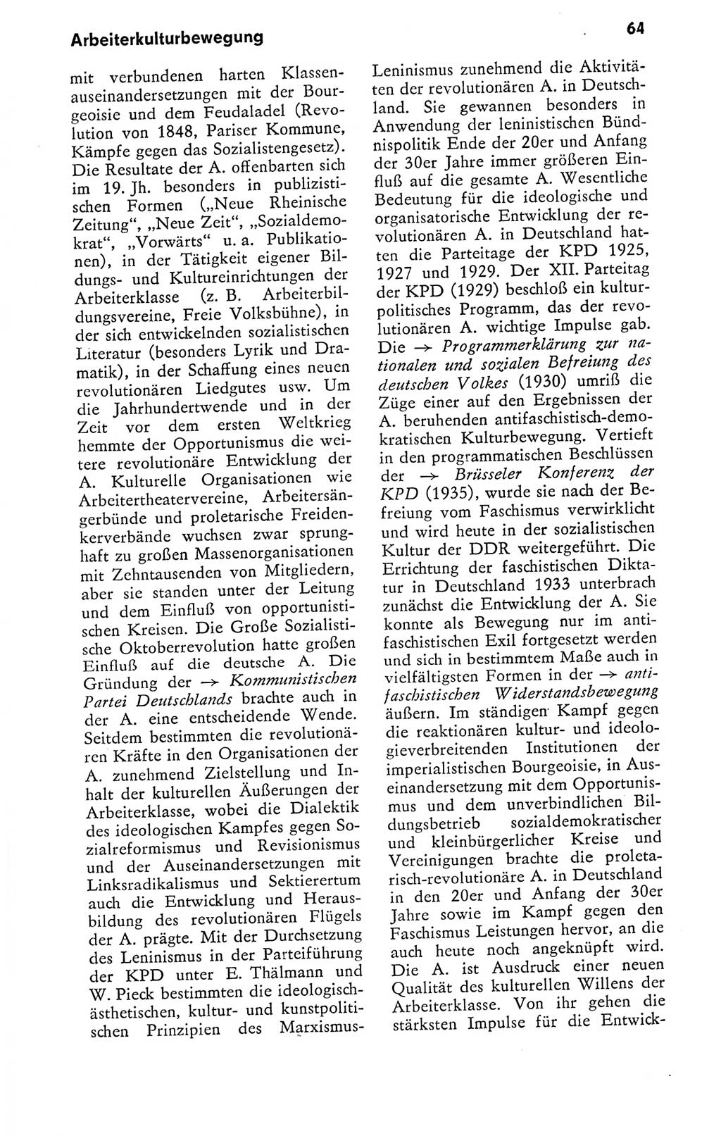 Kleines politisches Wörterbuch [Deutsche Demokratische Republik (DDR)] 1978, Seite 64 (Kl. pol. Wb. DDR 1978, S. 64)