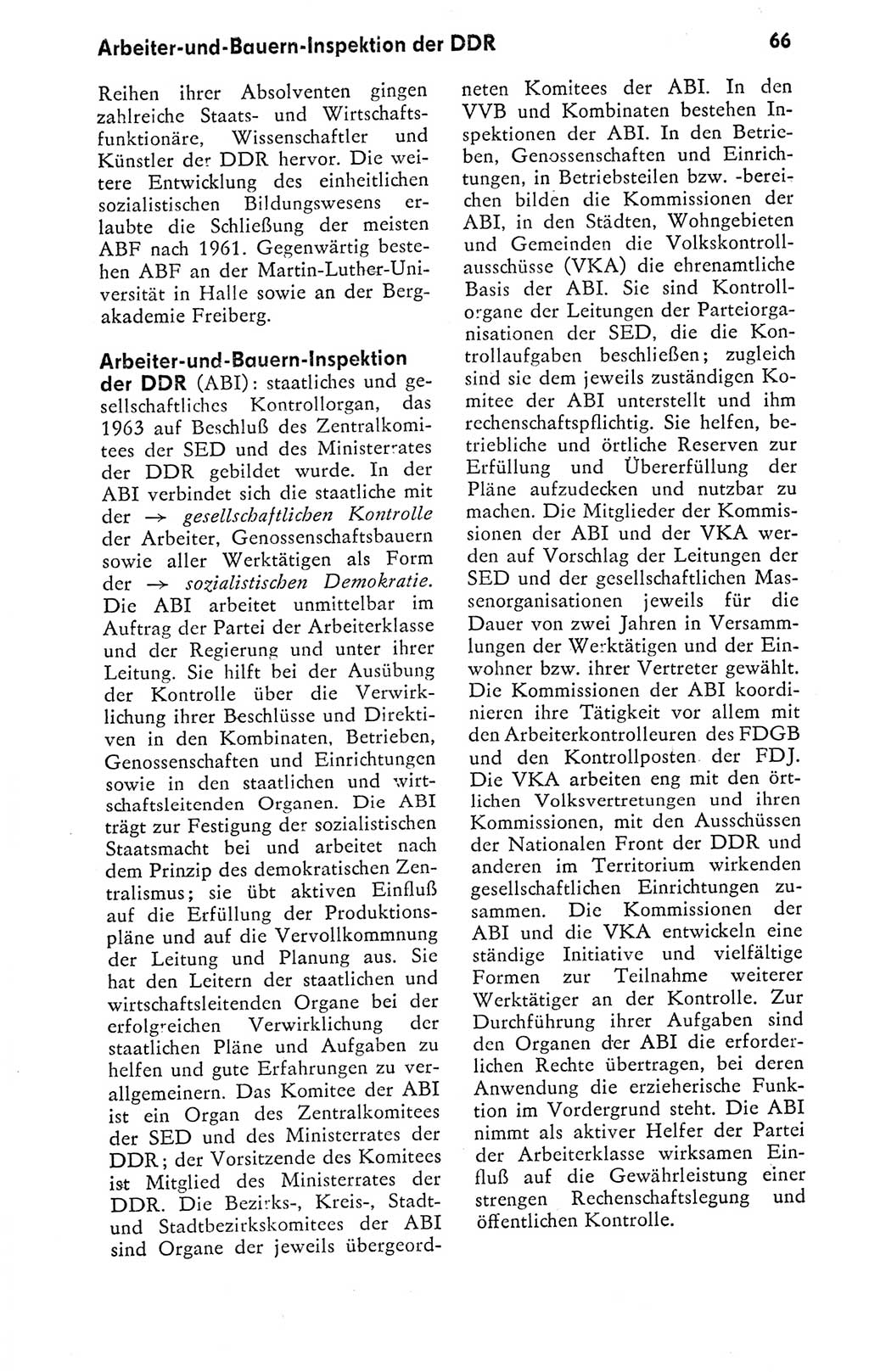 Kleines politisches Wörterbuch [Deutsche Demokratische Republik (DDR)] 1978, Seite 66 (Kl. pol. Wb. DDR 1978, S. 66)