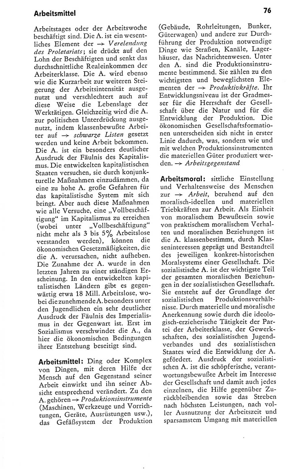 Kleines politisches Wörterbuch [Deutsche Demokratische Republik (DDR)] 1978, Seite 76 (Kl. pol. Wb. DDR 1978, S. 76)