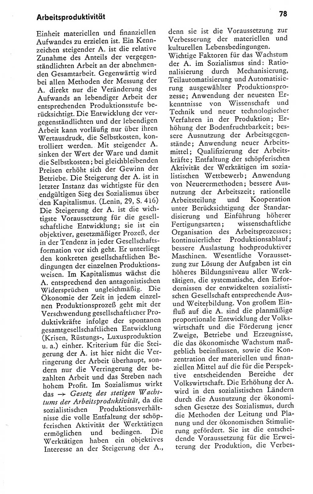 Kleines politisches Wörterbuch [Deutsche Demokratische Republik (DDR)] 1978, Seite 78 (Kl. pol. Wb. DDR 1978, S. 78)