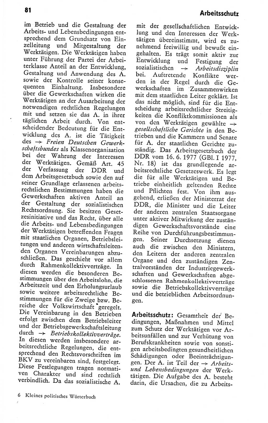 Kleines politisches Wörterbuch [Deutsche Demokratische Republik (DDR)] 1978, Seite 81 (Kl. pol. Wb. DDR 1978, S. 81)
