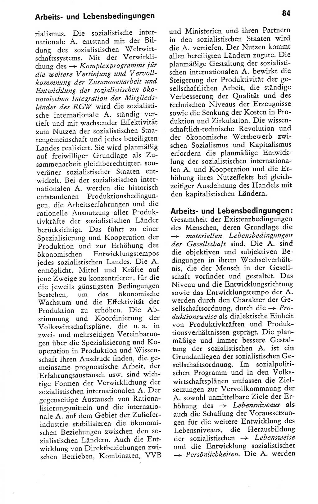 Kleines politisches Wörterbuch [Deutsche Demokratische Republik (DDR)] 1978, Seite 84 (Kl. pol. Wb. DDR 1978, S. 84)