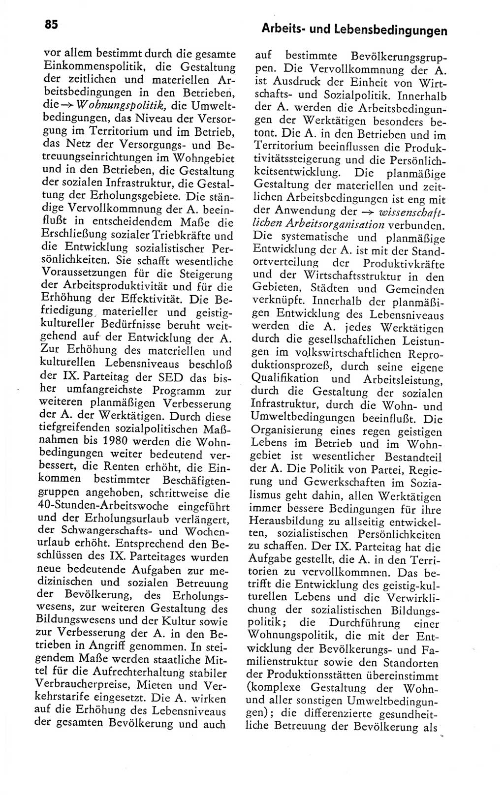 Kleines politisches Wörterbuch [Deutsche Demokratische Republik (DDR)] 1978, Seite 85 (Kl. pol. Wb. DDR 1978, S. 85)