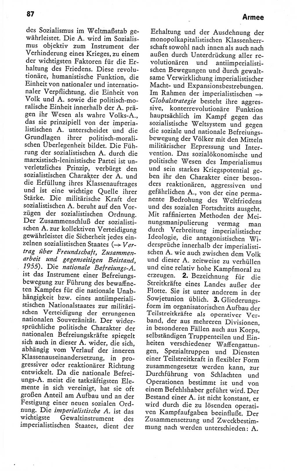Kleines politisches Wörterbuch [Deutsche Demokratische Republik (DDR)] 1978, Seite 87 (Kl. pol. Wb. DDR 1978, S. 87)