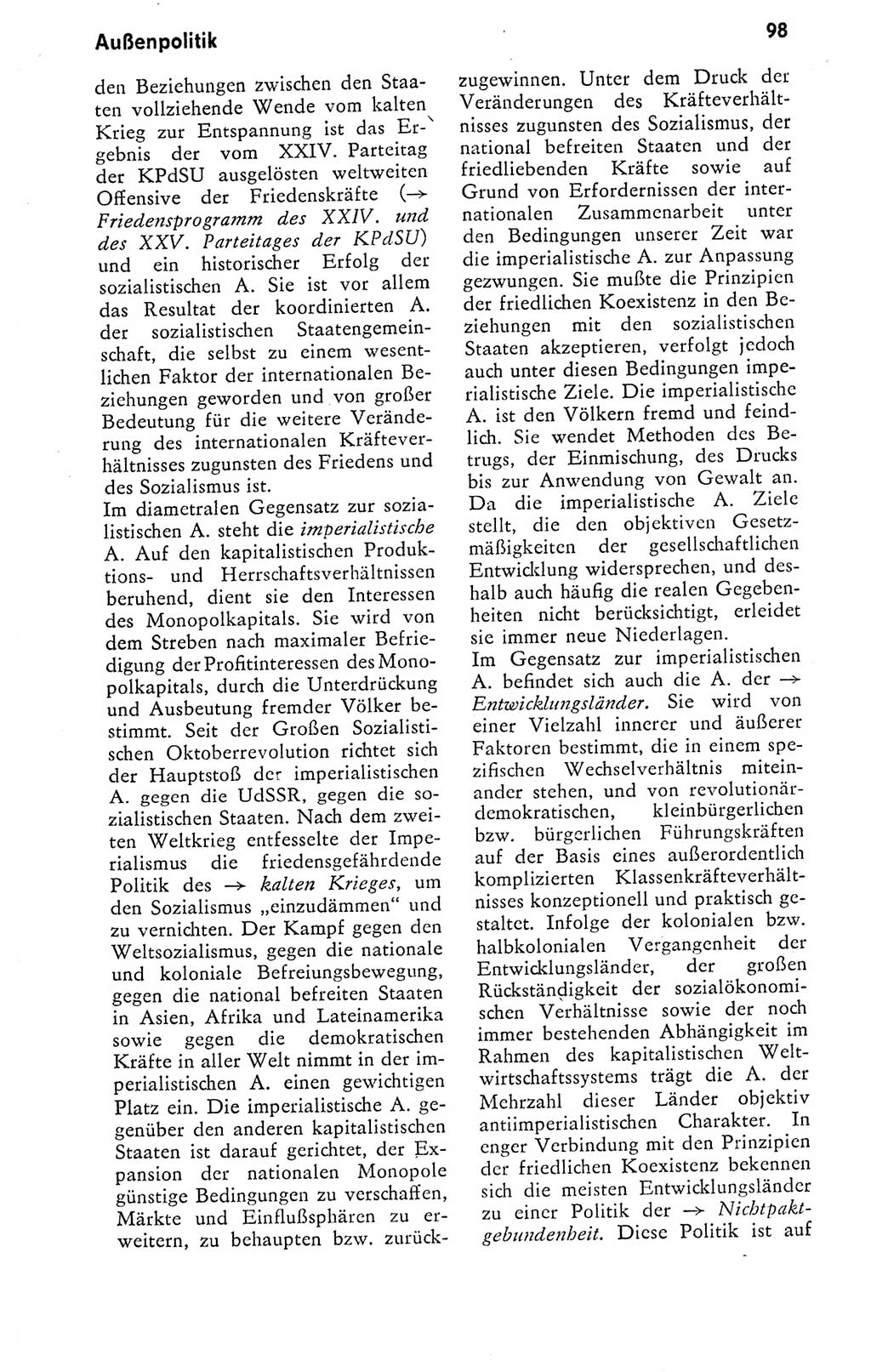 Kleines politisches Wörterbuch [Deutsche Demokratische Republik (DDR)] 1978, Seite 98 (Kl. pol. Wb. DDR 1978, S. 98)