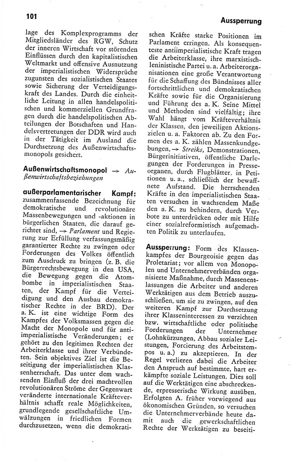 Kleines politisches Wörterbuch [Deutsche Demokratische Republik (DDR)] 1978, Seite 101 (Kl. pol. Wb. DDR 1978, S. 101)