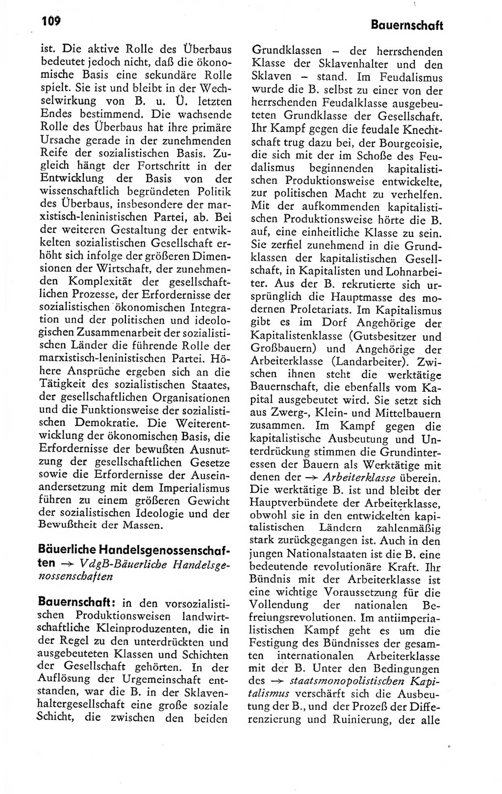 Kleines politisches Wörterbuch [Deutsche Demokratische Republik (DDR)] 1978, Seite 109 (Kl. pol. Wb. DDR 1978, S. 109)