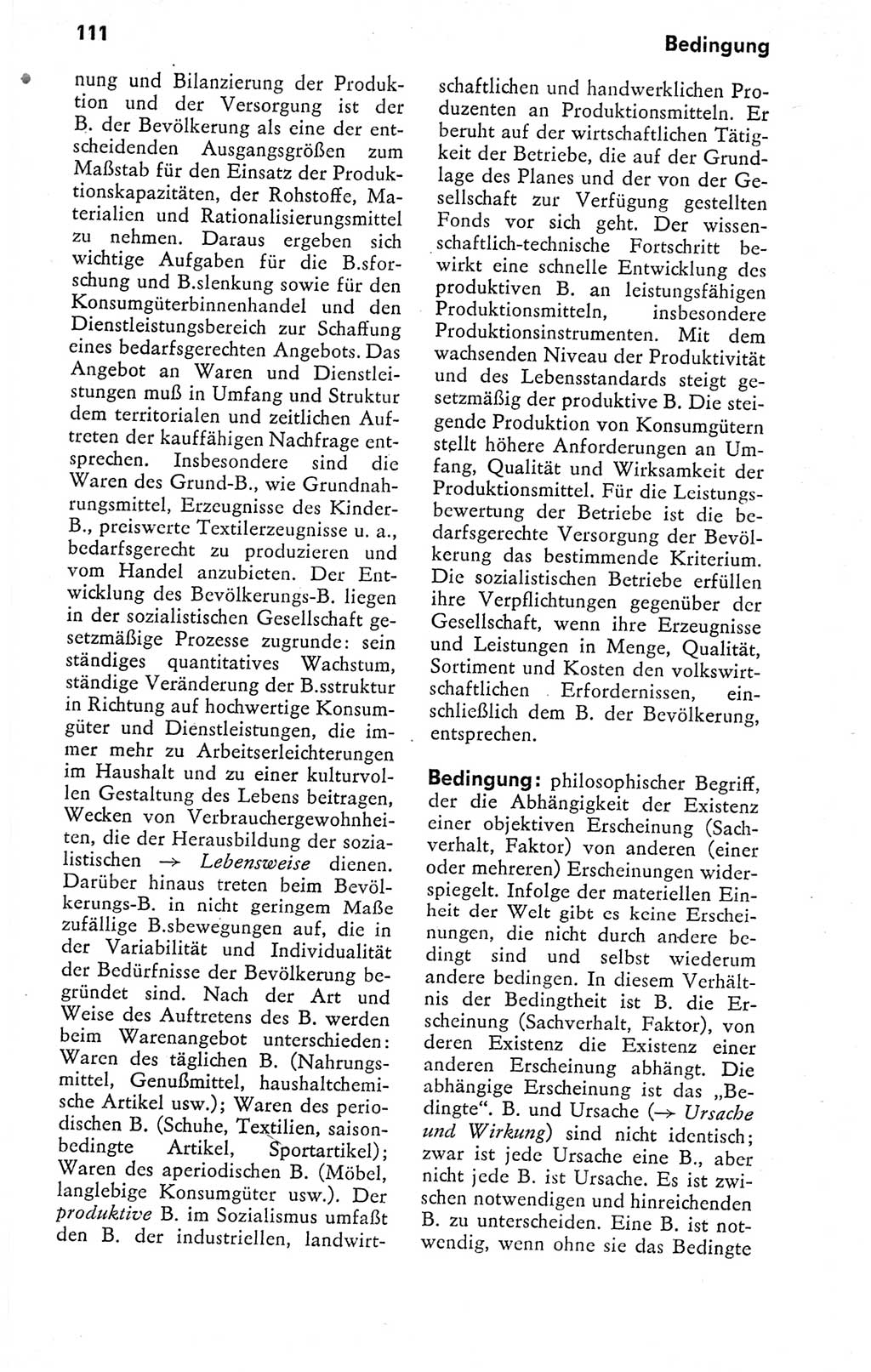 Kleines politisches Wörterbuch [Deutsche Demokratische Republik (DDR)] 1978, Seite 111 (Kl. pol. Wb. DDR 1978, S. 111)