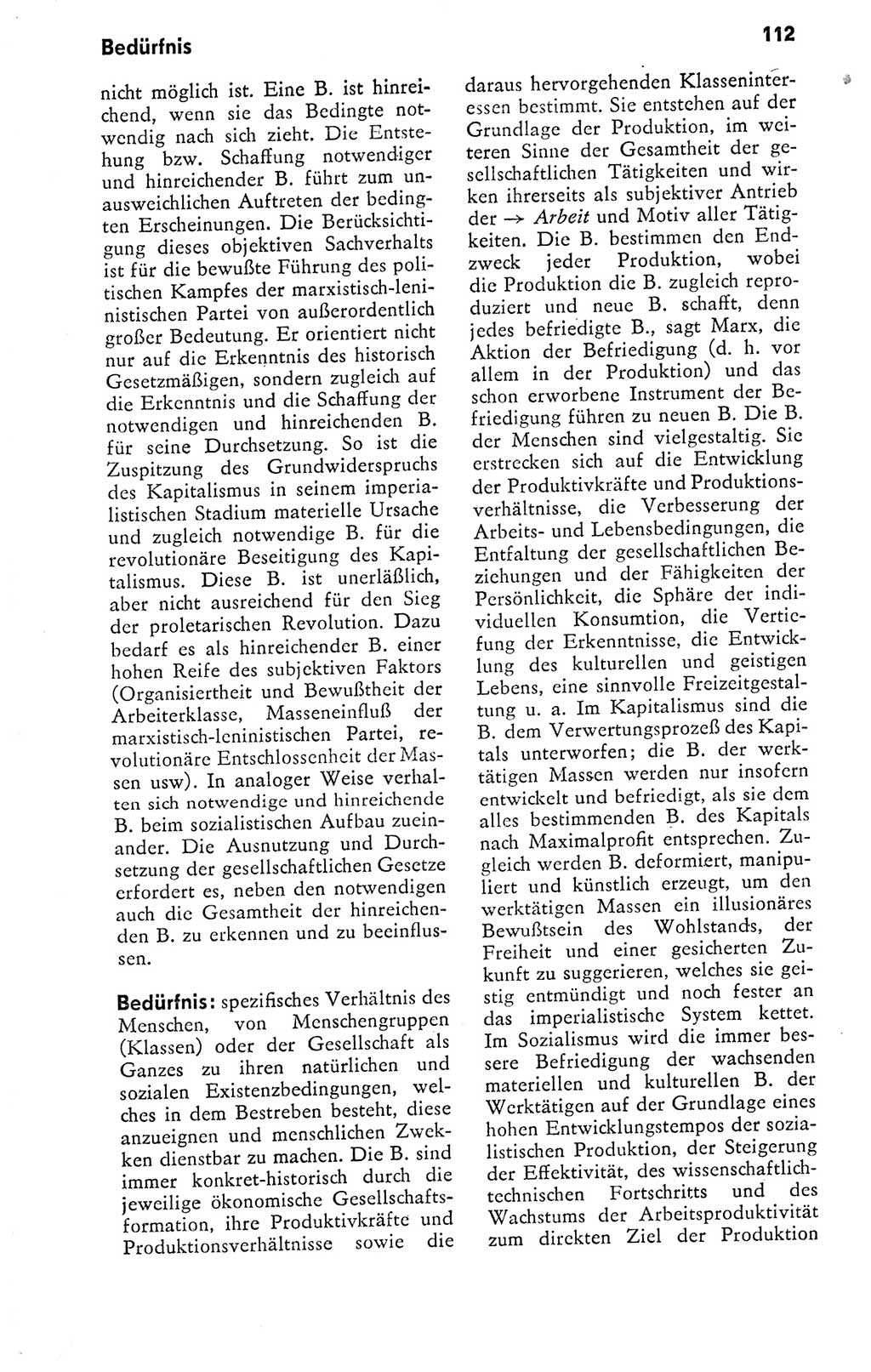 Kleines politisches Wörterbuch [Deutsche Demokratische Republik (DDR)] 1978, Seite 112 (Kl. pol. Wb. DDR 1978, S. 112)