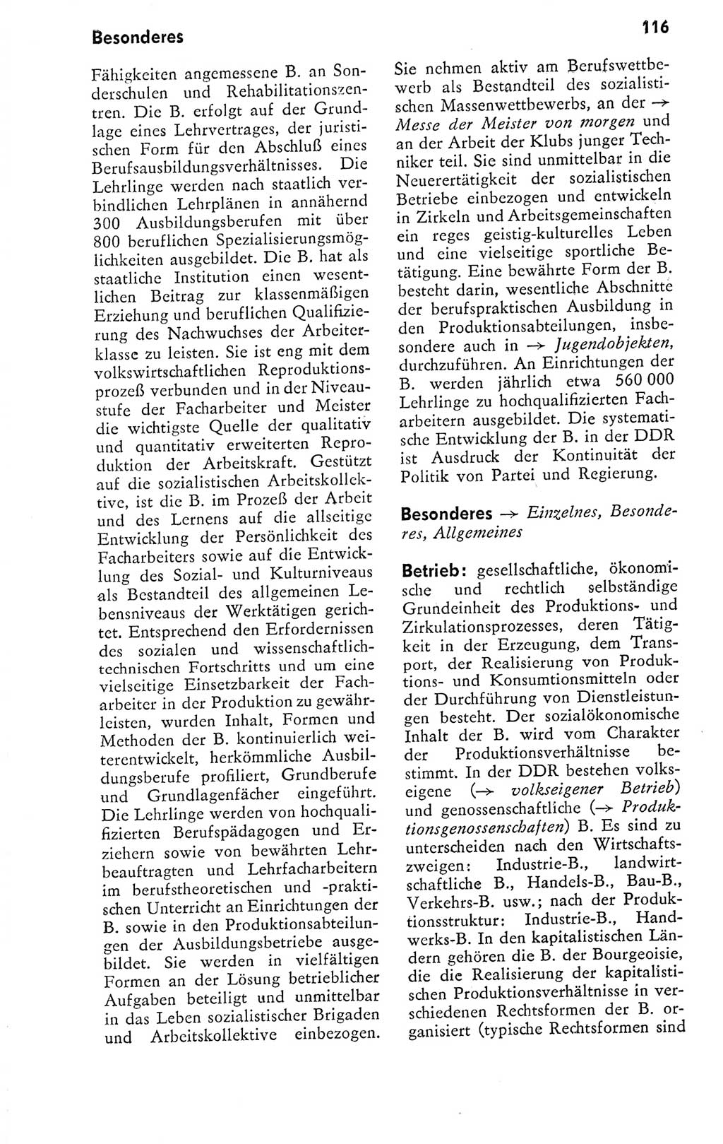 Kleines politisches Wörterbuch [Deutsche Demokratische Republik (DDR)] 1978, Seite 116 (Kl. pol. Wb. DDR 1978, S. 116)