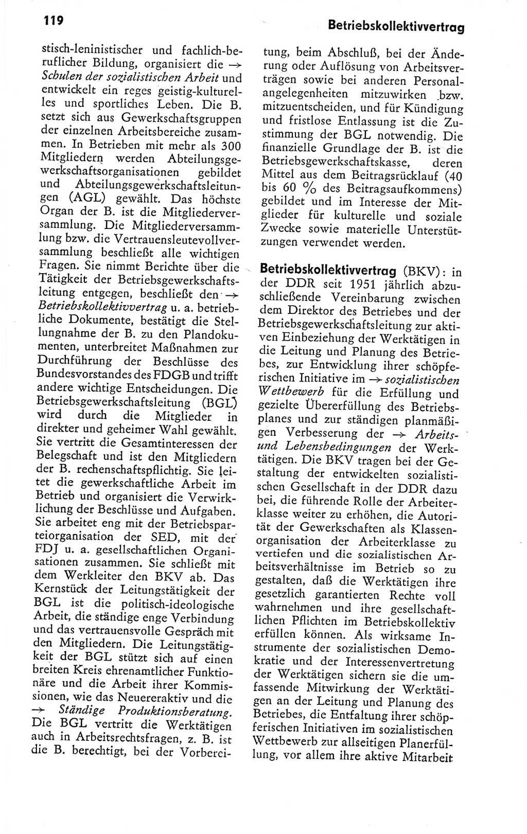 Kleines politisches Wörterbuch [Deutsche Demokratische Republik (DDR)] 1978, Seite 119 (Kl. pol. Wb. DDR 1978, S. 119)