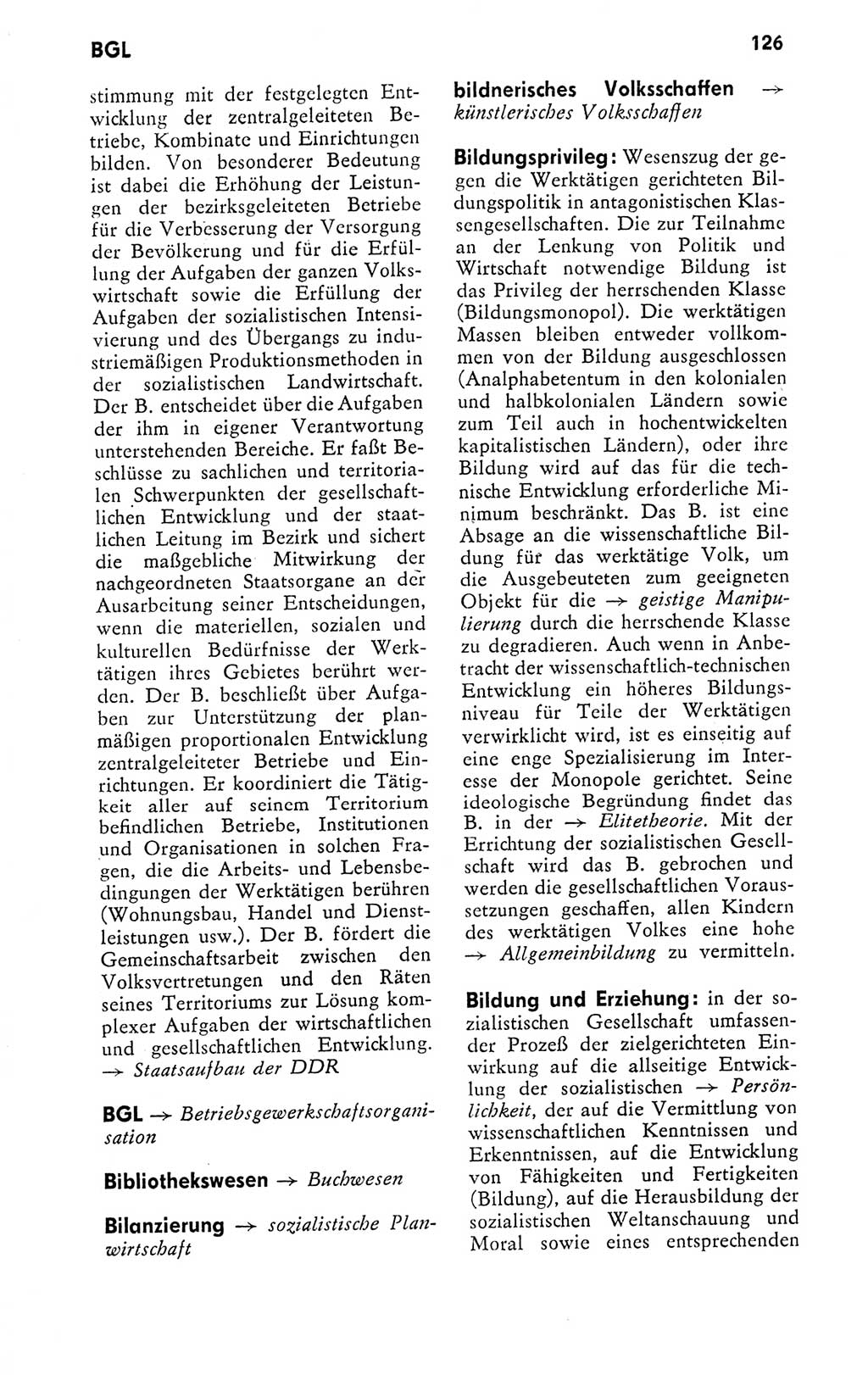 Kleines politisches Wörterbuch [Deutsche Demokratische Republik (DDR)] 1978, Seite 126 (Kl. pol. Wb. DDR 1978, S. 126)