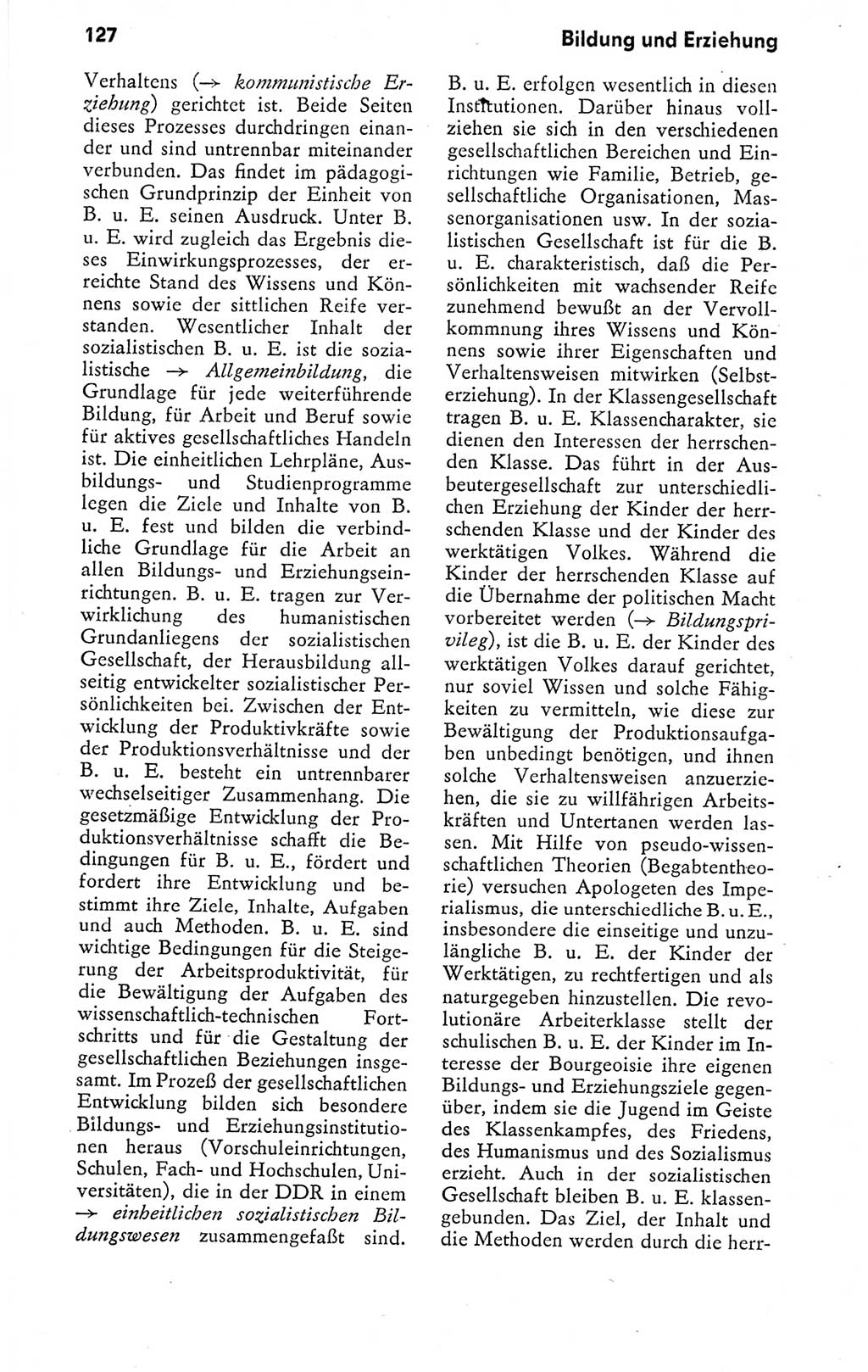 Kleines politisches Wörterbuch [Deutsche Demokratische Republik (DDR)] 1978, Seite 127 (Kl. pol. Wb. DDR 1978, S. 127)