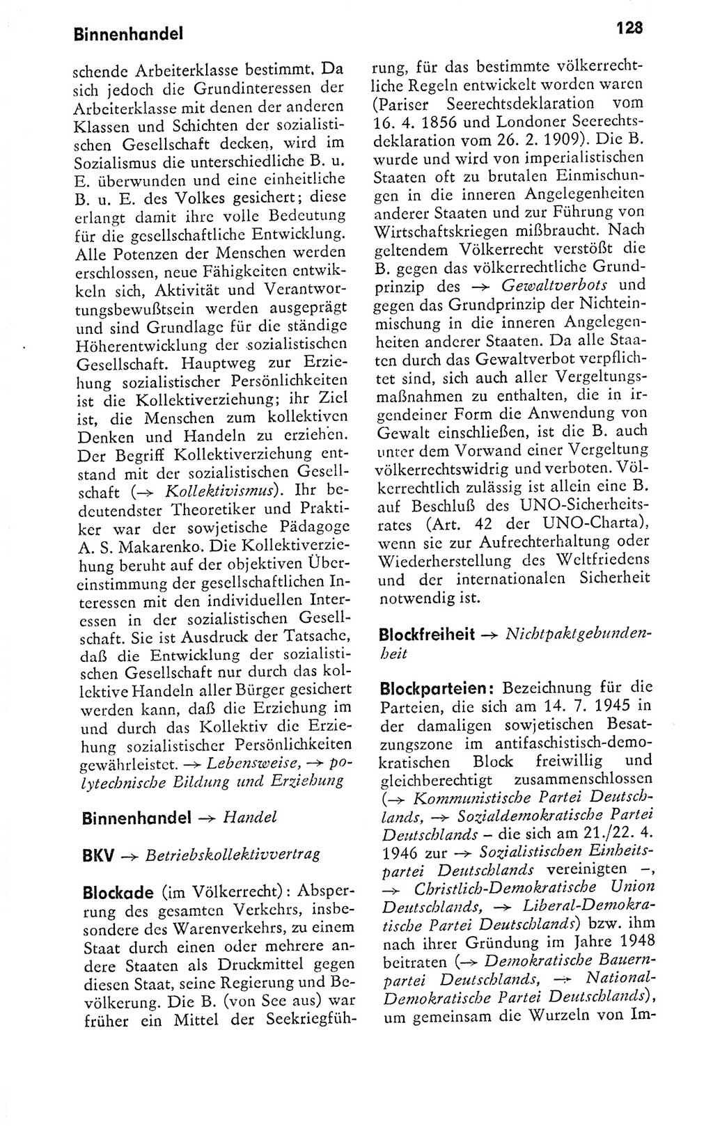 Kleines politisches Wörterbuch [Deutsche Demokratische Republik (DDR)] 1978, Seite 128 (Kl. pol. Wb. DDR 1978, S. 128)