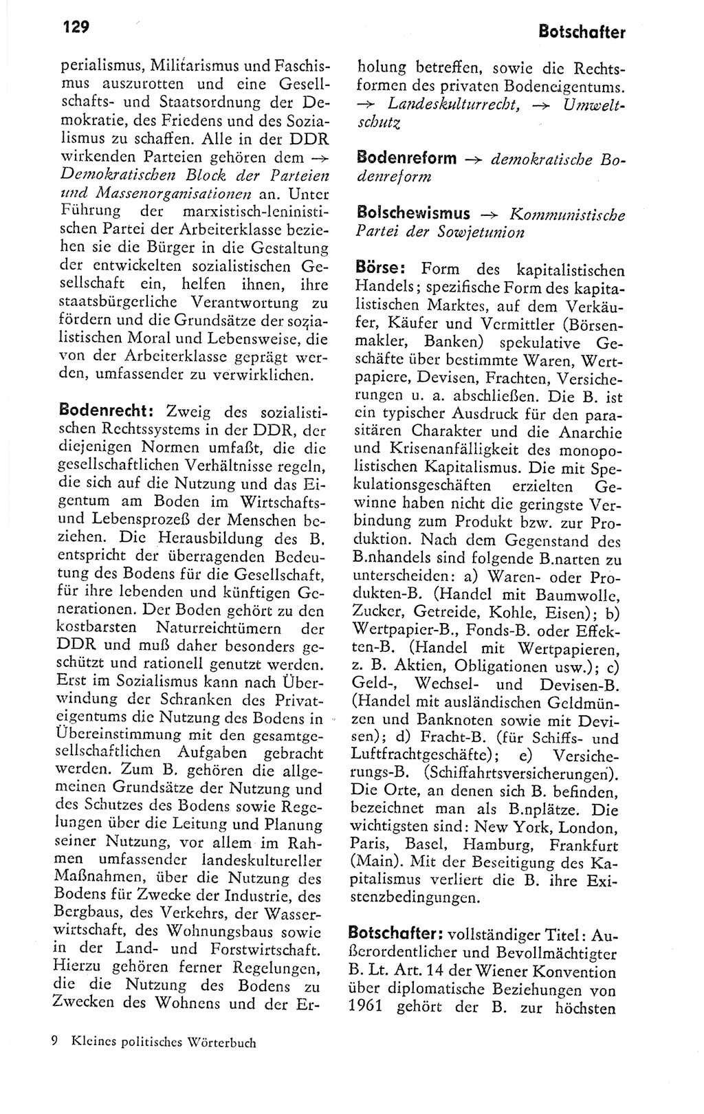 Kleines politisches Wörterbuch [Deutsche Demokratische Republik (DDR)] 1978, Seite 129 (Kl. pol. Wb. DDR 1978, S. 129)