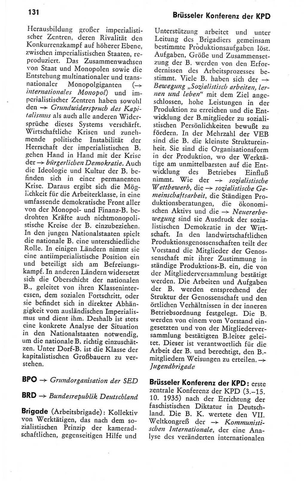 Kleines politisches Wörterbuch [Deutsche Demokratische Republik (DDR)] 1978, Seite 131 (Kl. pol. Wb. DDR 1978, S. 131)